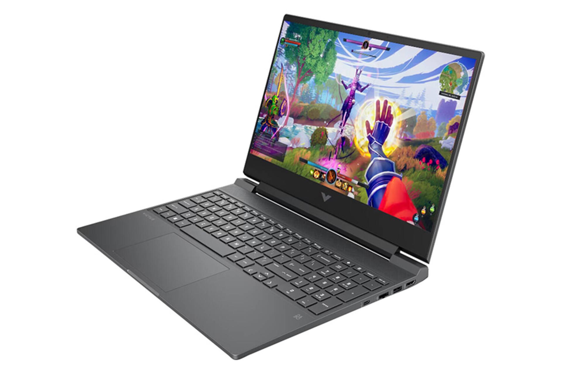 مرجع متخصصين ايران لپ تاپ اچ پي HP Victus 15-fa2787nr نماي جلو و راست