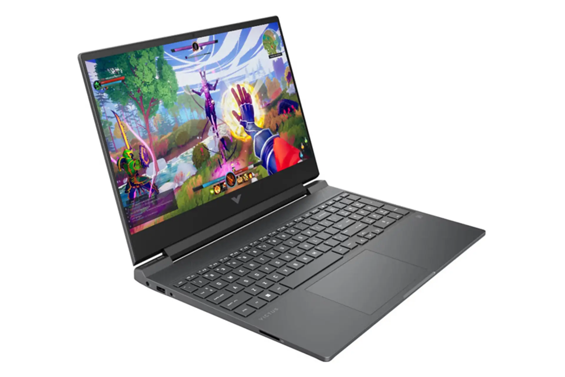 مرجع متخصصين ايران لپ تاپ اچ پي HP Victus 15-fa2787nr نماي جلو و چپ