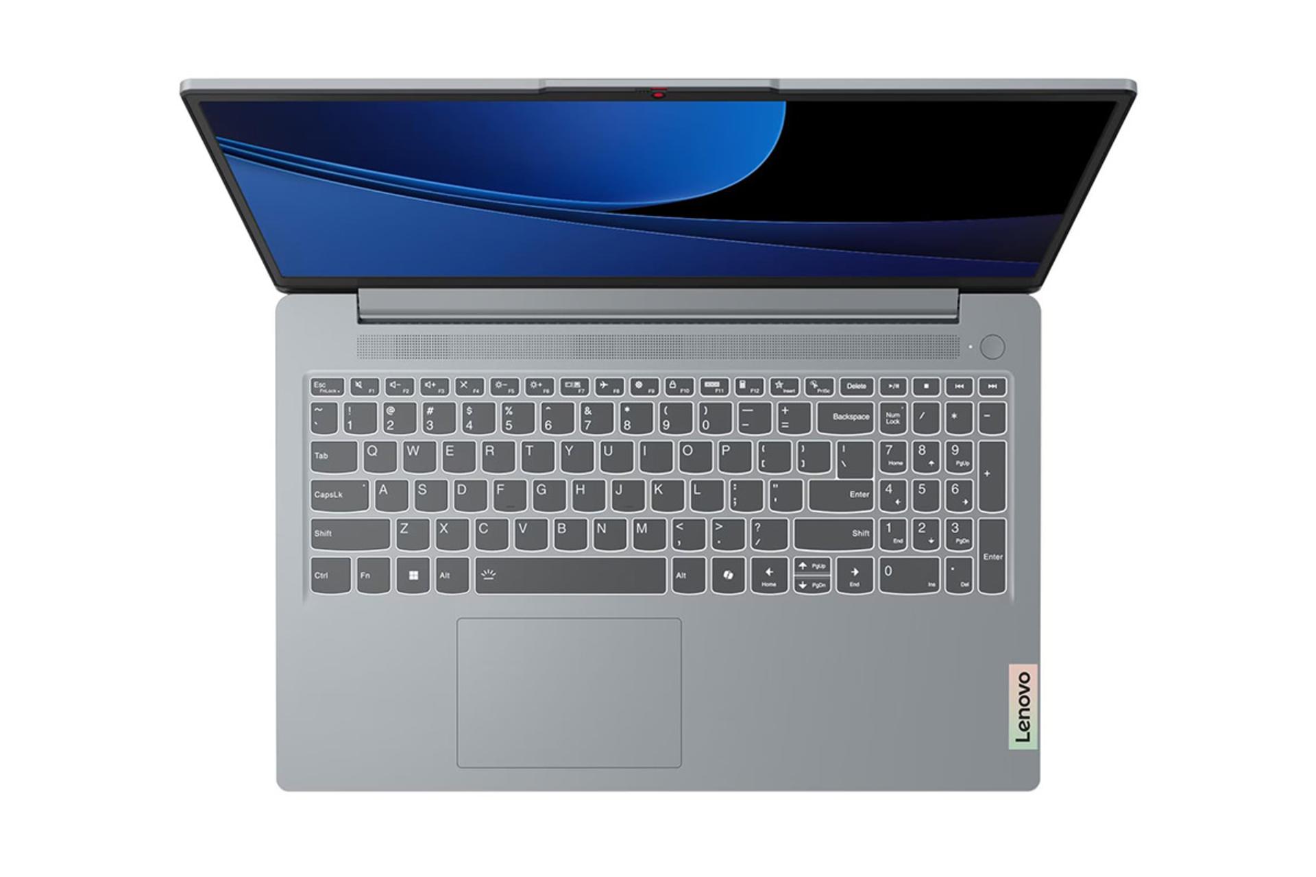 لپ تاپ لنوو Lenovo IdeaPad Slim 3 15IRU9 نمای بالا و کیبورد