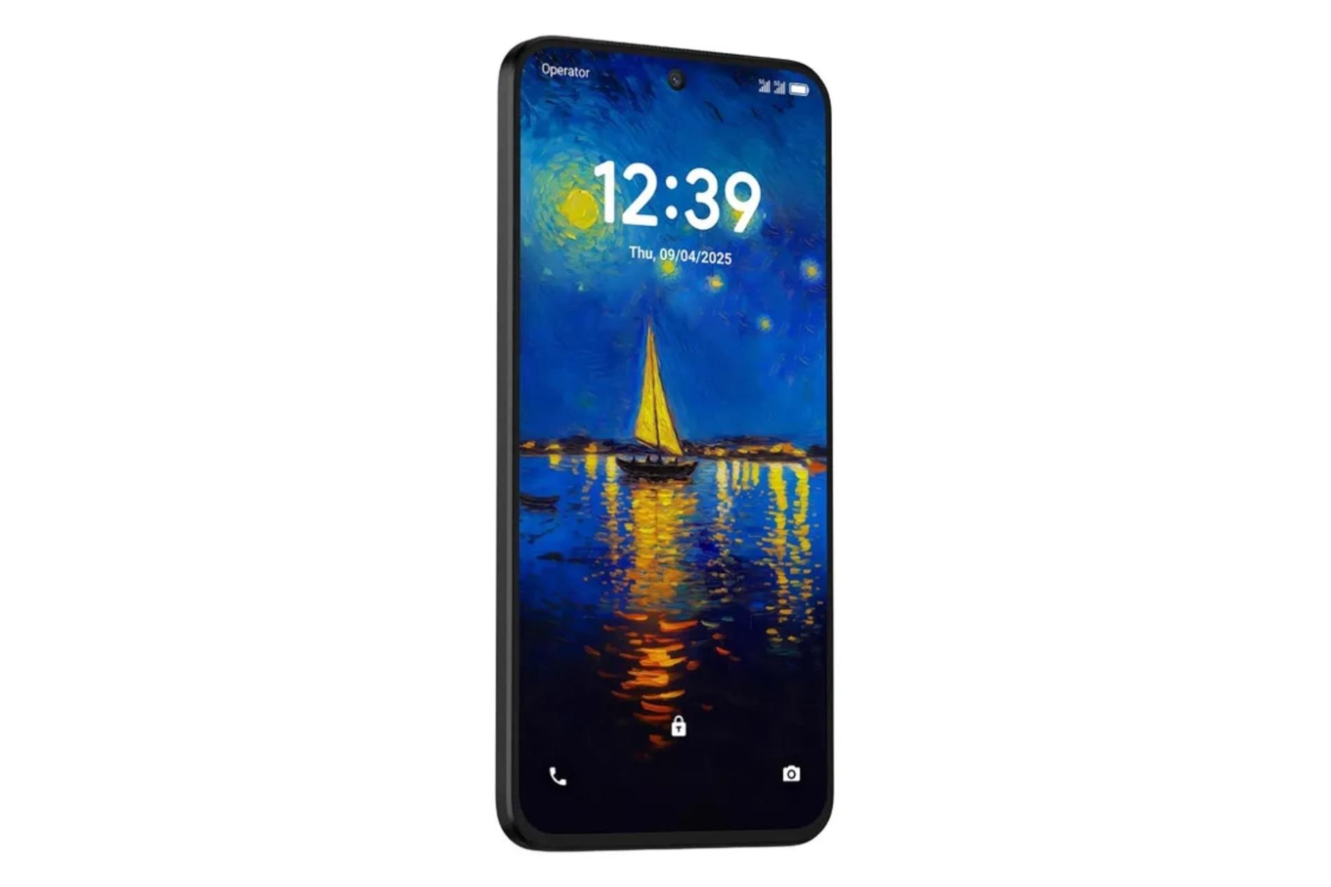 سمت چپ پنل جلوی گوشی موبایل تی سی ال 60 اولترا نکست پیپر مشکی / TCL 60 Ultra NxtPaper