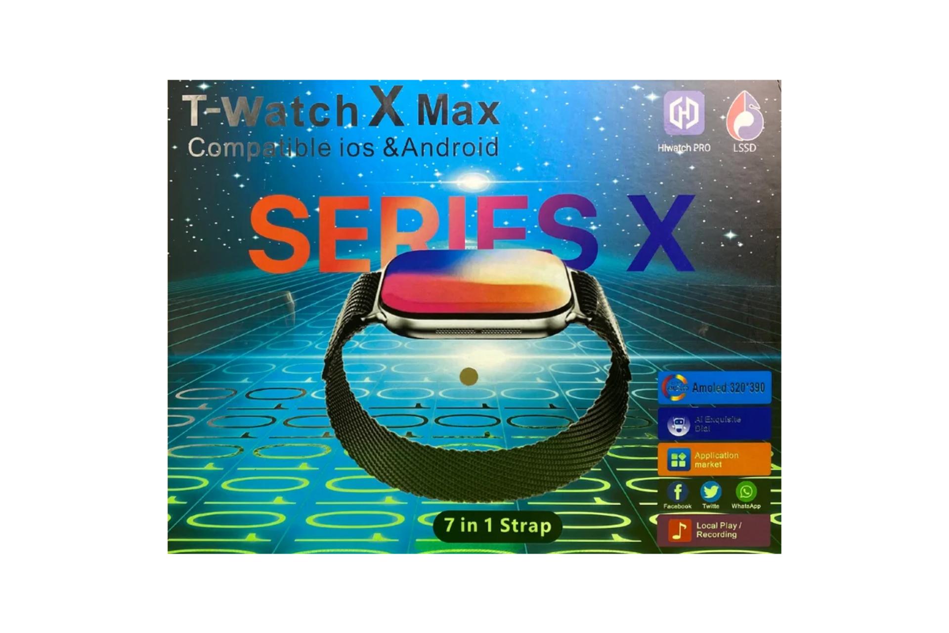 جعبه ساعت هوشمند تی واچ X Max