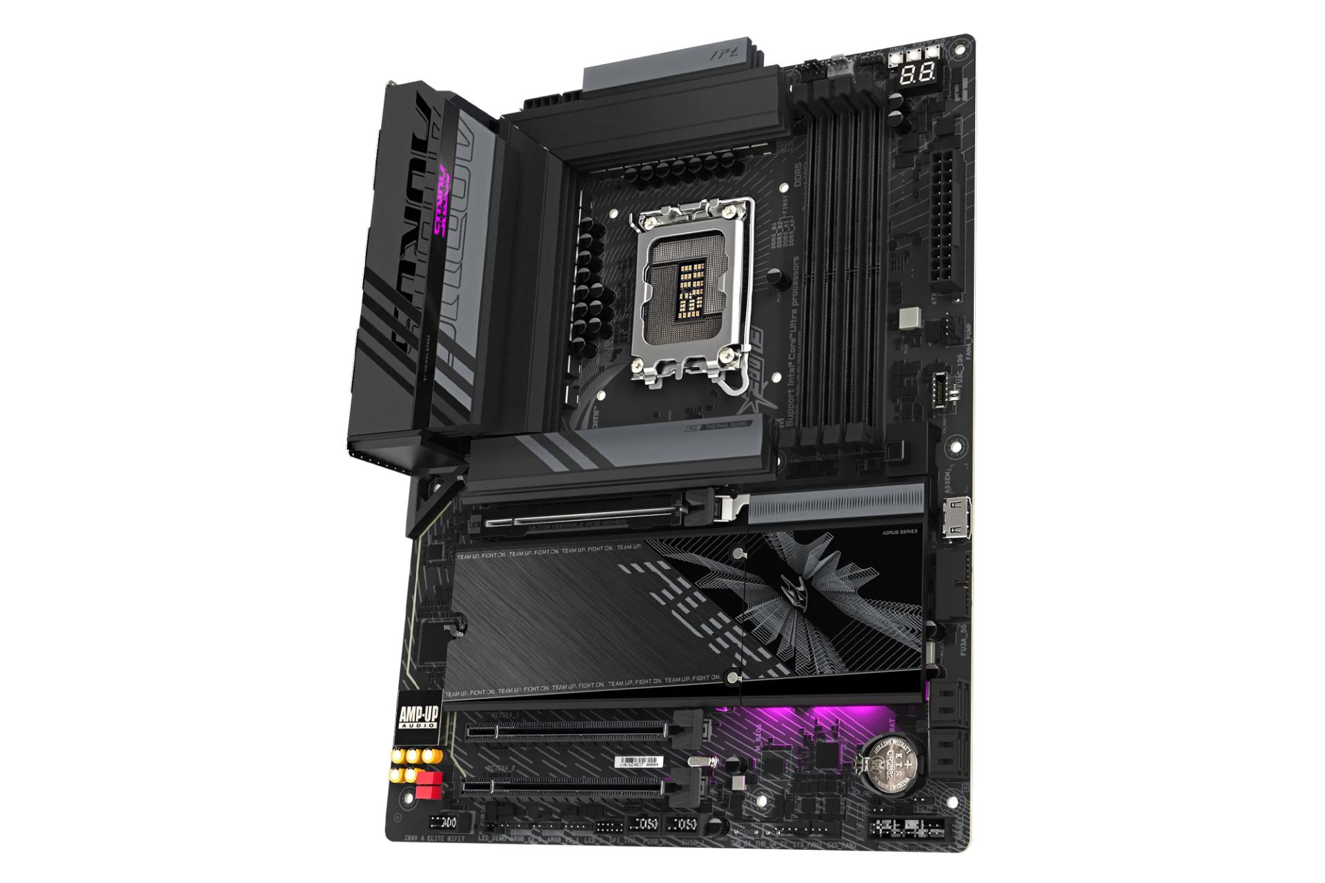 نمای سمت راست مادربرد گیگابایت Z890 AORUS ELITE WIFI7