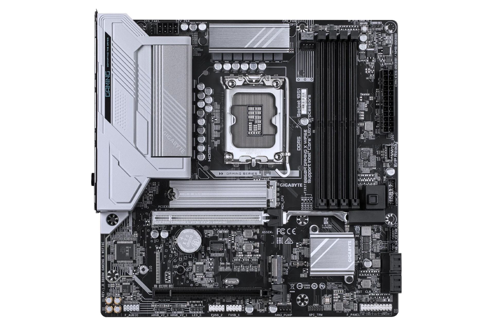 مادربرد گیگابایت B860M GAMING X WIFI6E (rev. 1.0) نمای بالا