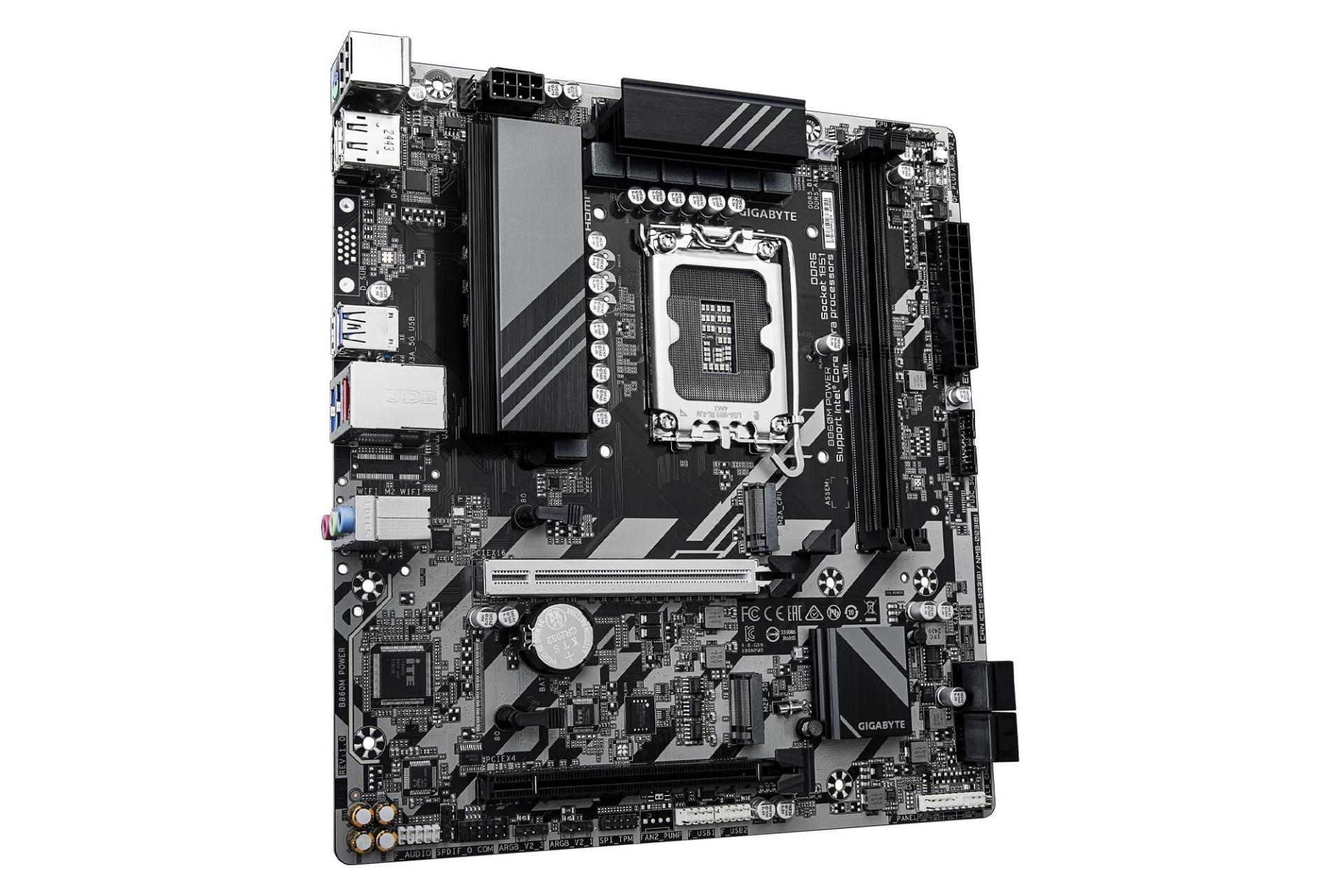 ابعاد و اندازه مادربرد گیگابایت B860M POWER