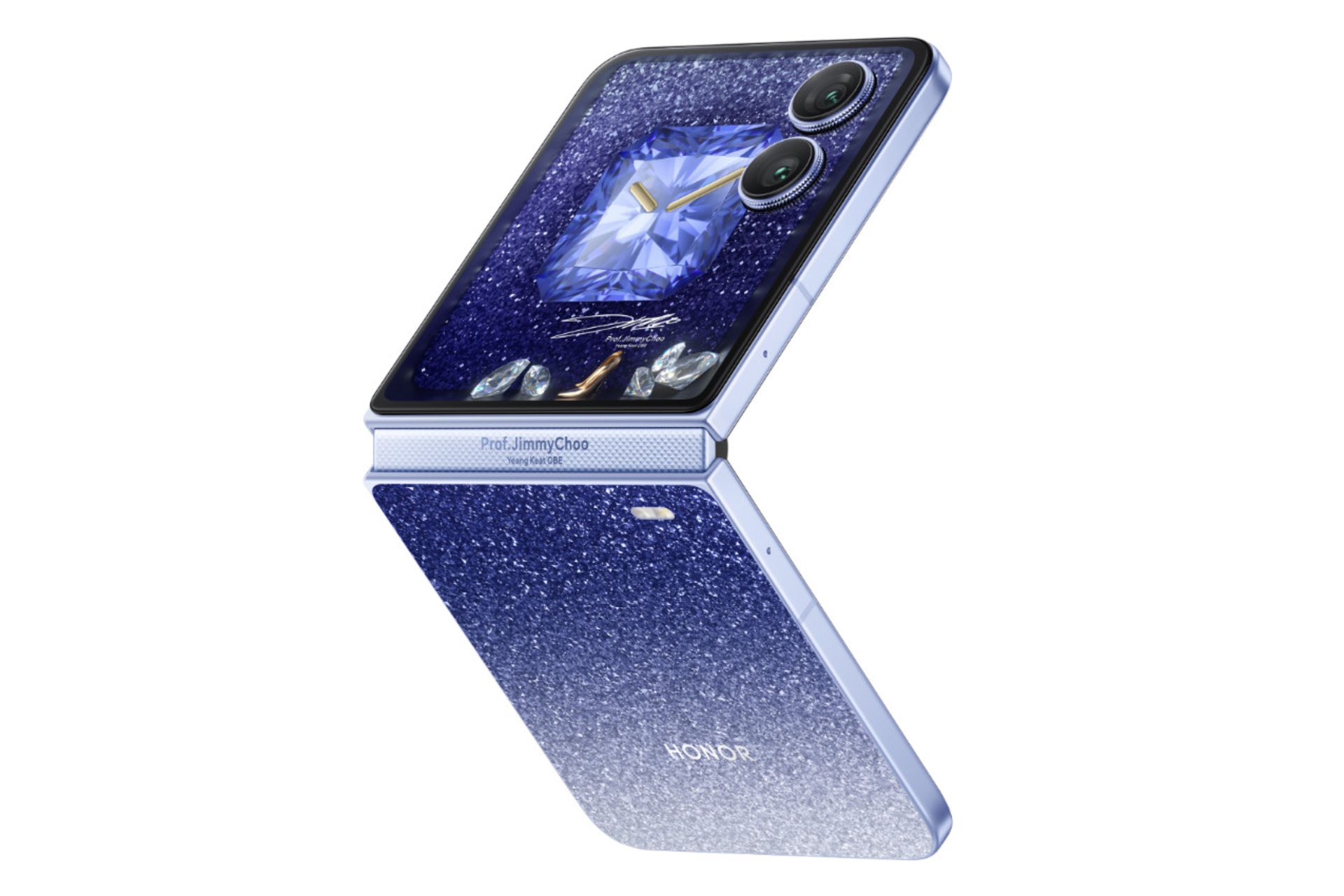 گوشی موبایل آنر مجیک V Flip 2 آبی طرح دار / HONOR Magic V Flip 2