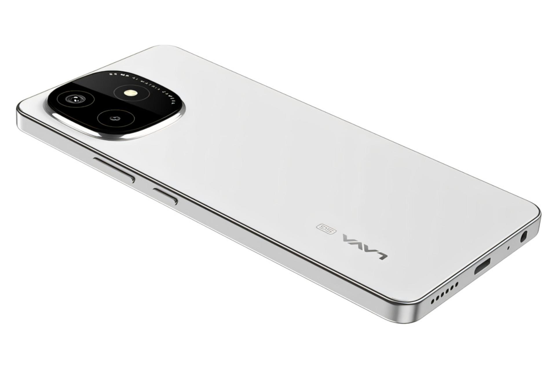 نمای جانبی گوشی موبایل لاوا Lava Play Ultra سفید