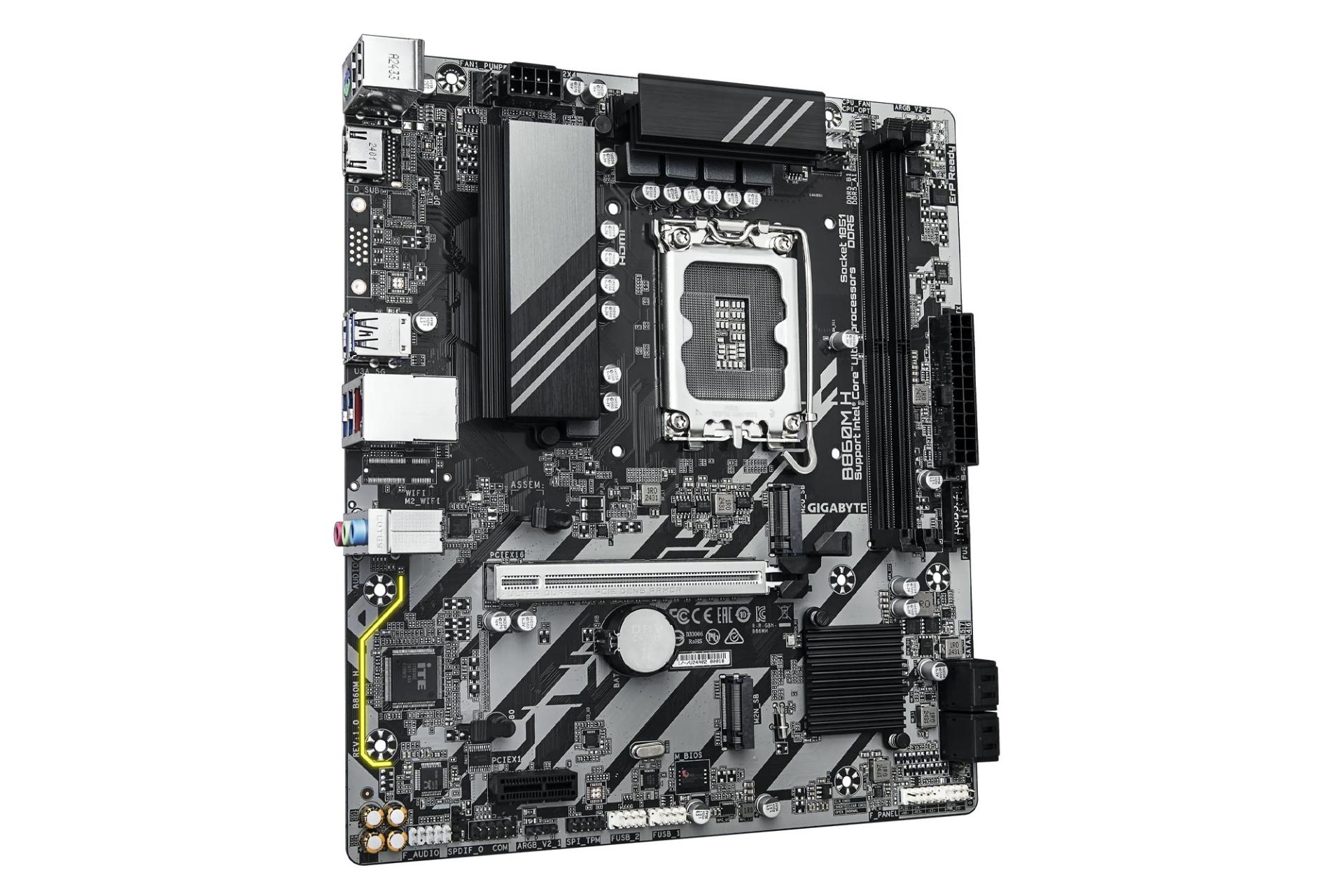 ابعاد و اندازه مادربرد گیگابایت B860M H