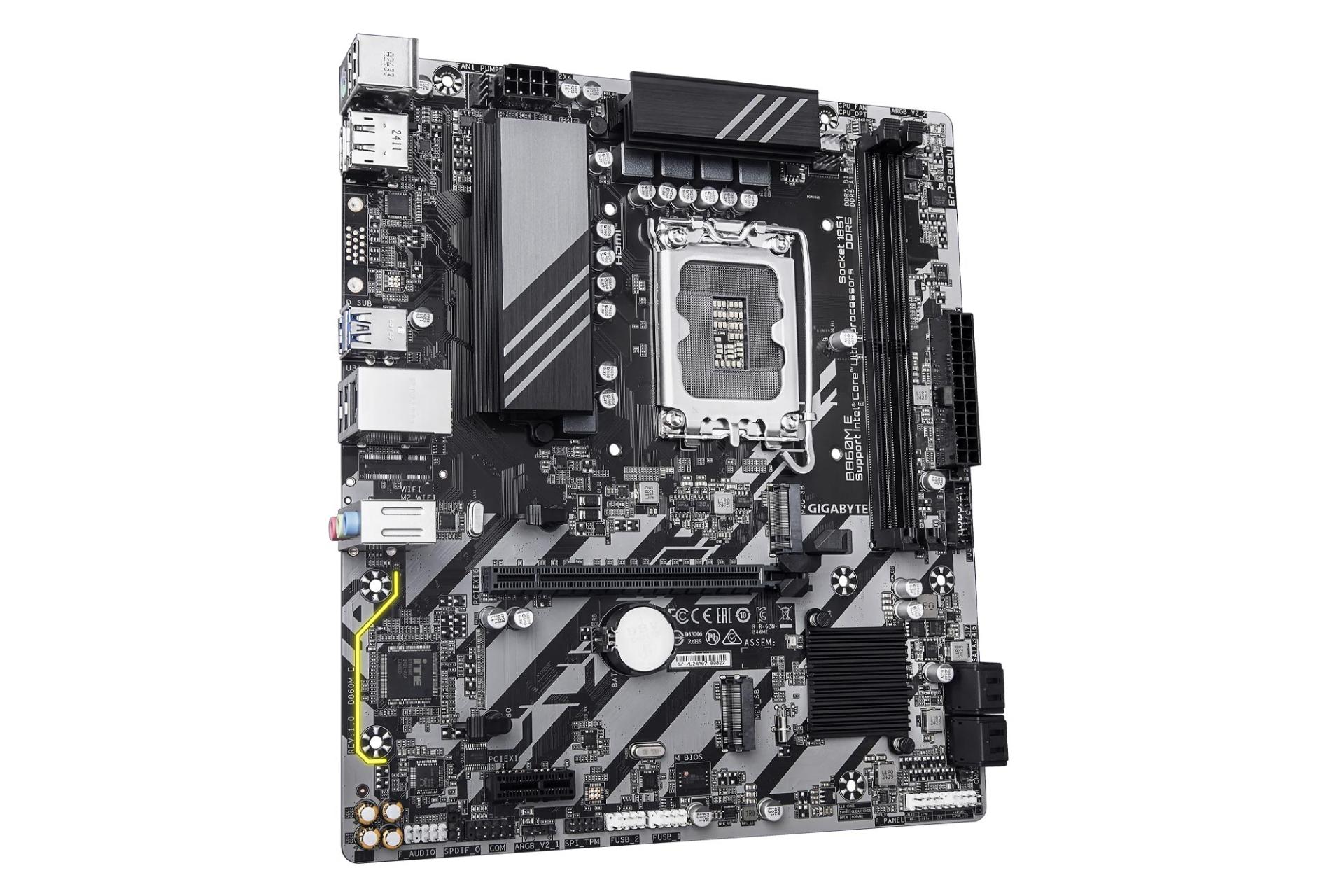 ابعاد و اندازه مادربرد گیگابایت B860M E