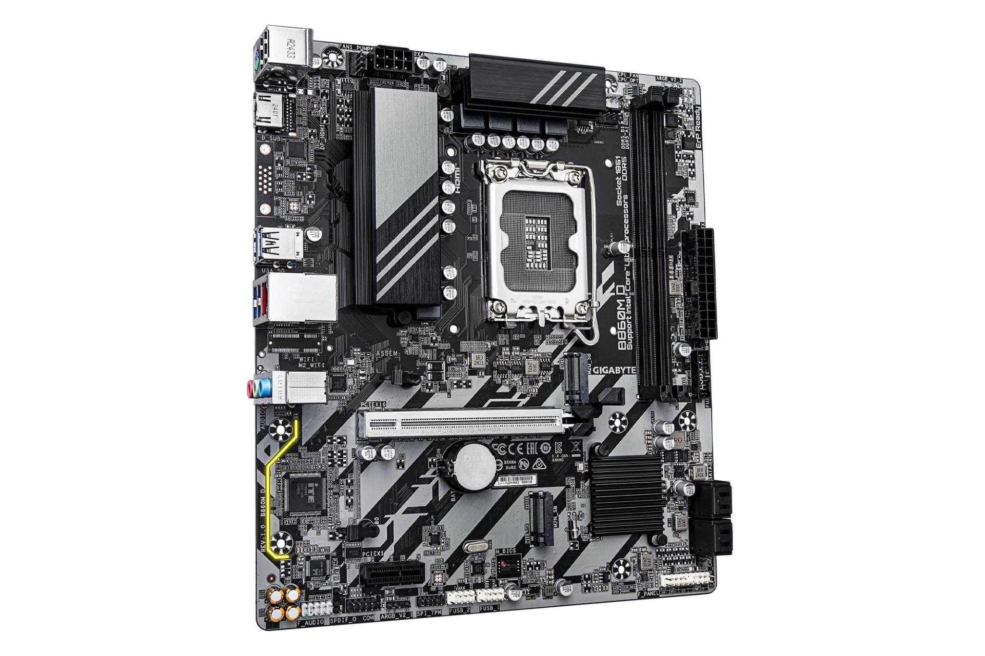 ابعاد و اندازه مادربرد گیگابایت B860M D