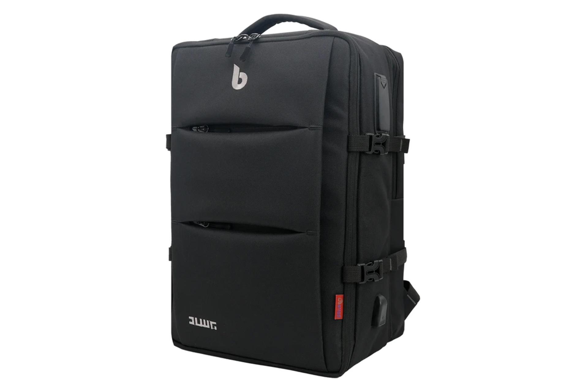 نمای سمت راست کوله پشتی لپ تاپ برساد Bb 114 مناسب 15.6 اینچ