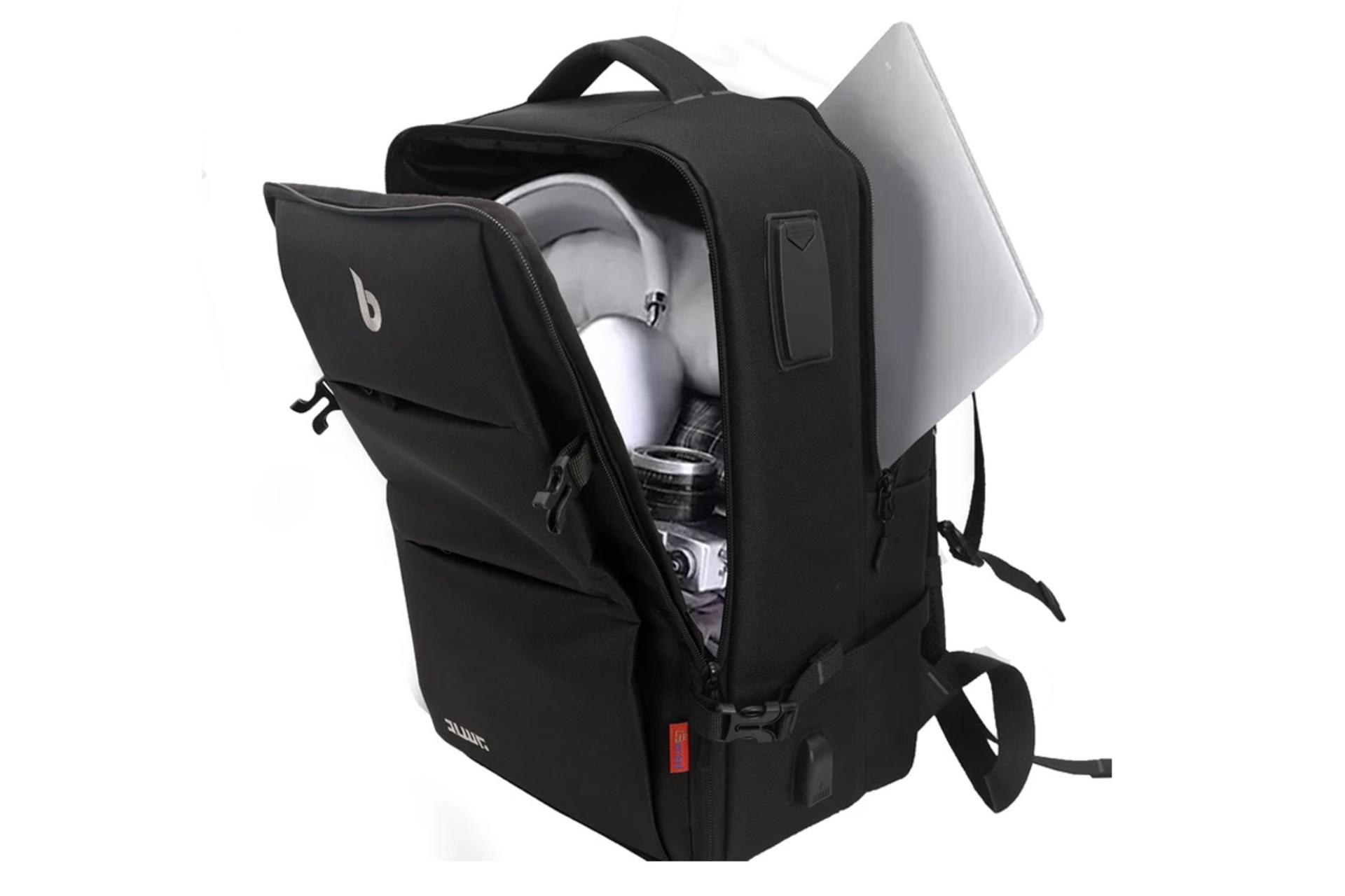 نمای داخل کوله پشتی لپ تاپ برساد Bb 114 مناسب 15.6 اینچ