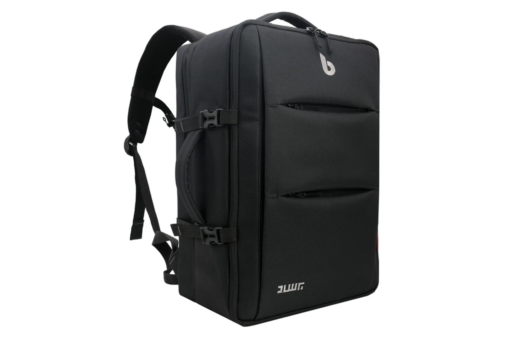 نمای سمت چپ کوله پشتی لپ تاپ برساد Bb 114 مناسب 15.6 اینچ