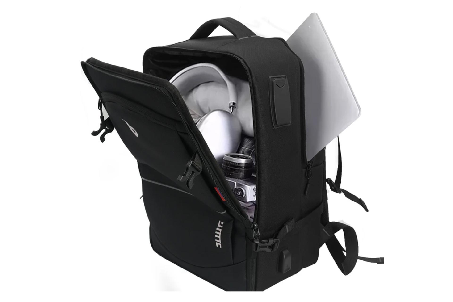 نمای داخل کوله پشتی لپ تاپ برساد Bb 116 مناسب 15.6 اینچ