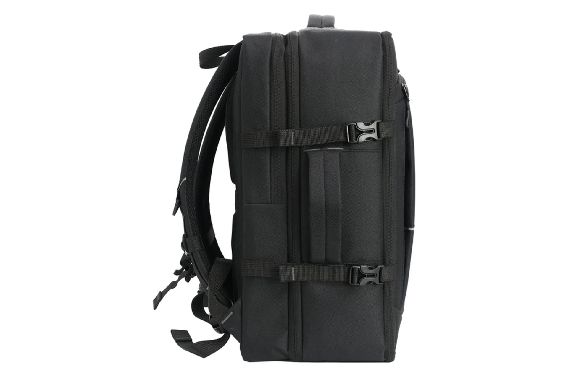 نمای کنار کوله پشتی لپ تاپ برساد Bb 116 مناسب 15.6 اینچ