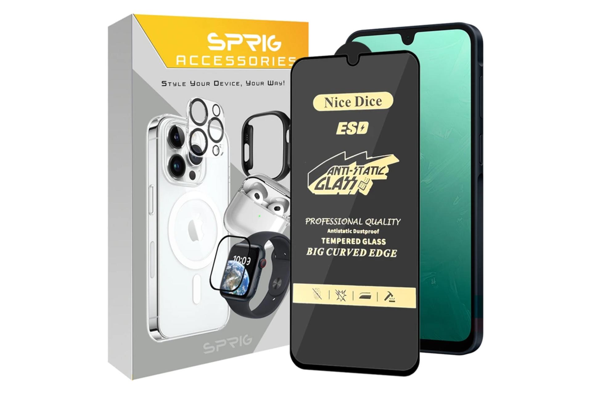 جعبه محافظ صفحه نمایش گوشی اسپریگ مدل Antistatic Nice مناسب شیائومی Redmi Note 8