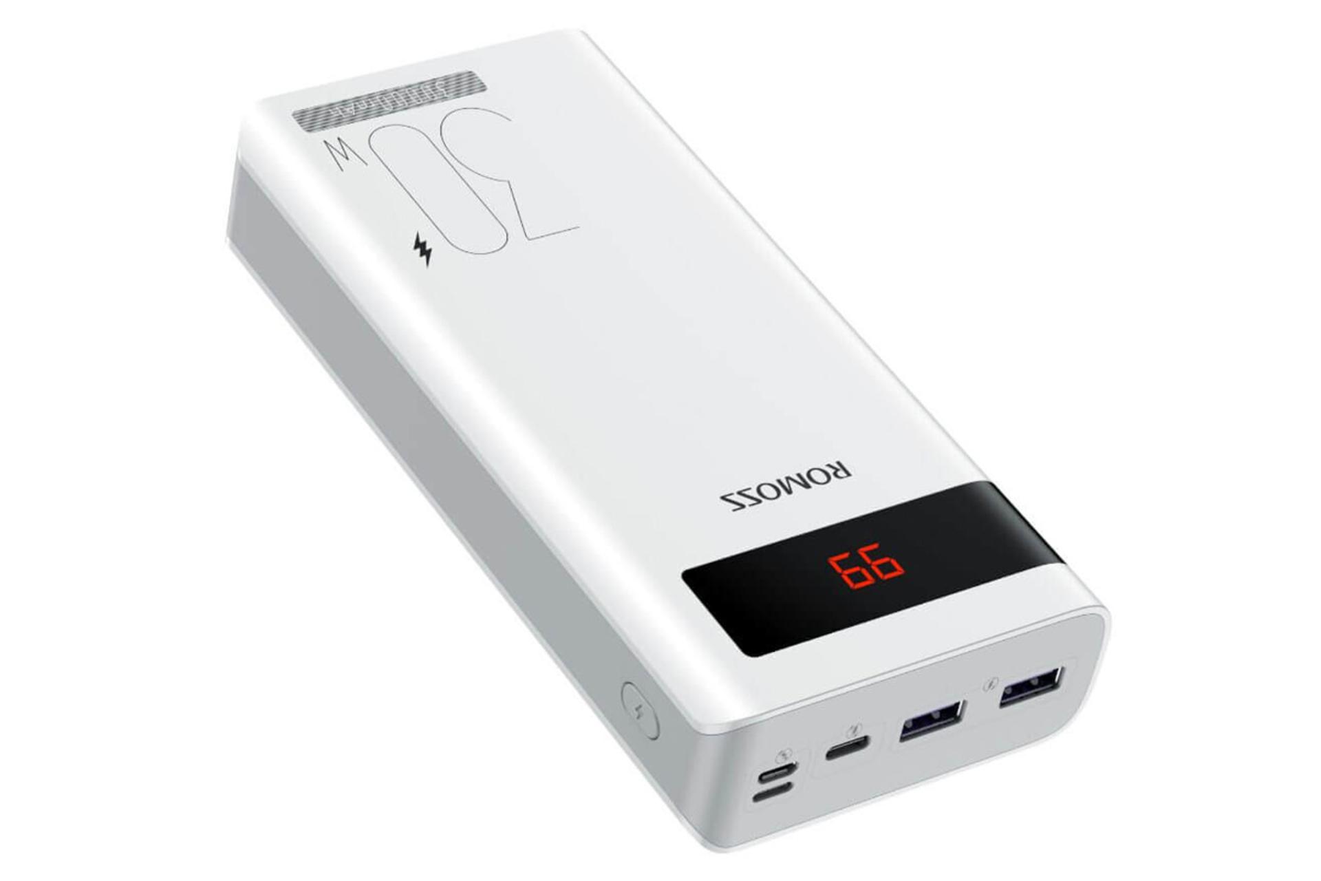 ابعاد و اندازه پاور بانک روموس Sense 8PS Pro با ظرفیت 30000 میلی‌آمپر ساعت