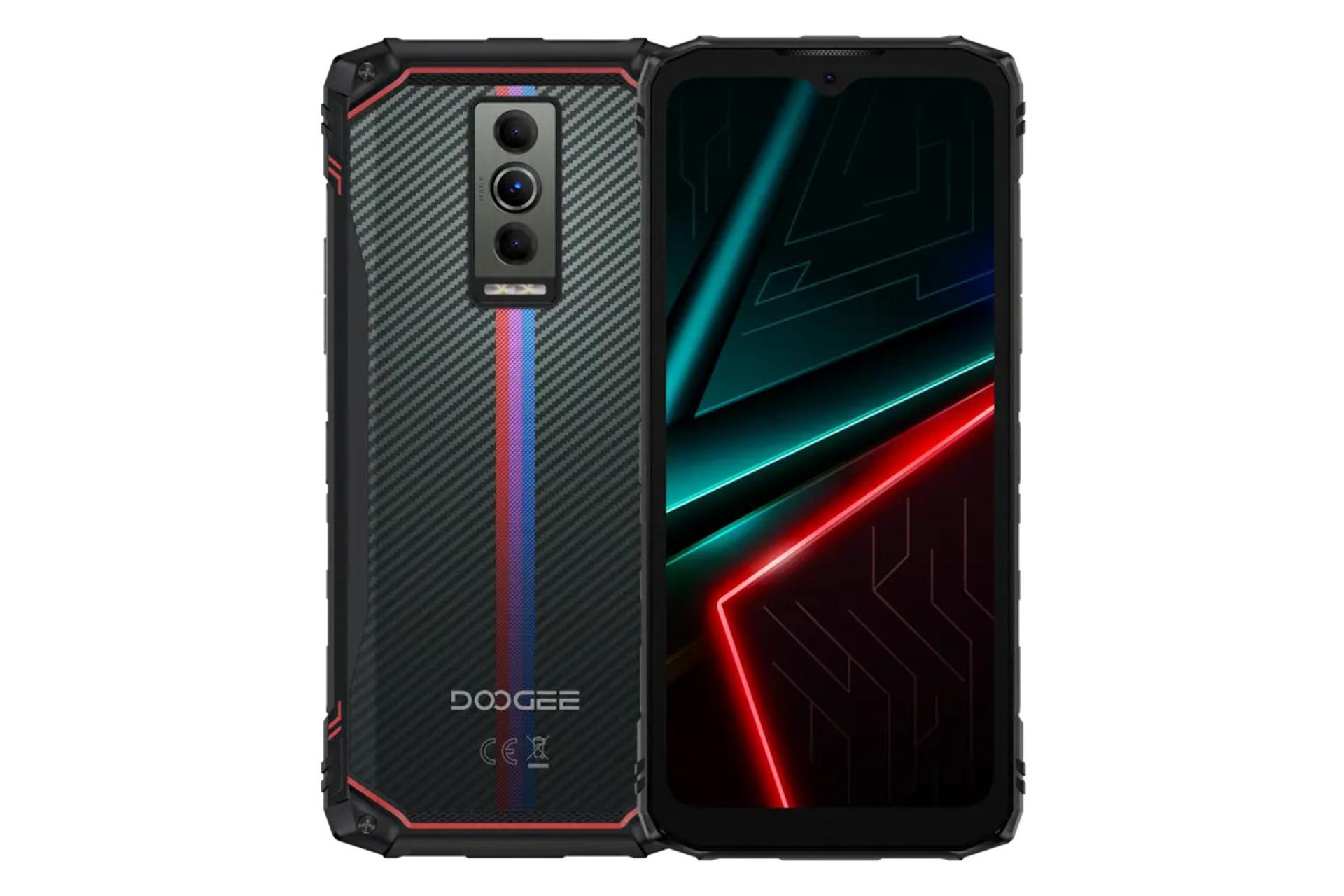 پنل جلو و پشت گوشی موبایل دوجی Doogee Blade10 Energy مشکی و آبی و قرمز