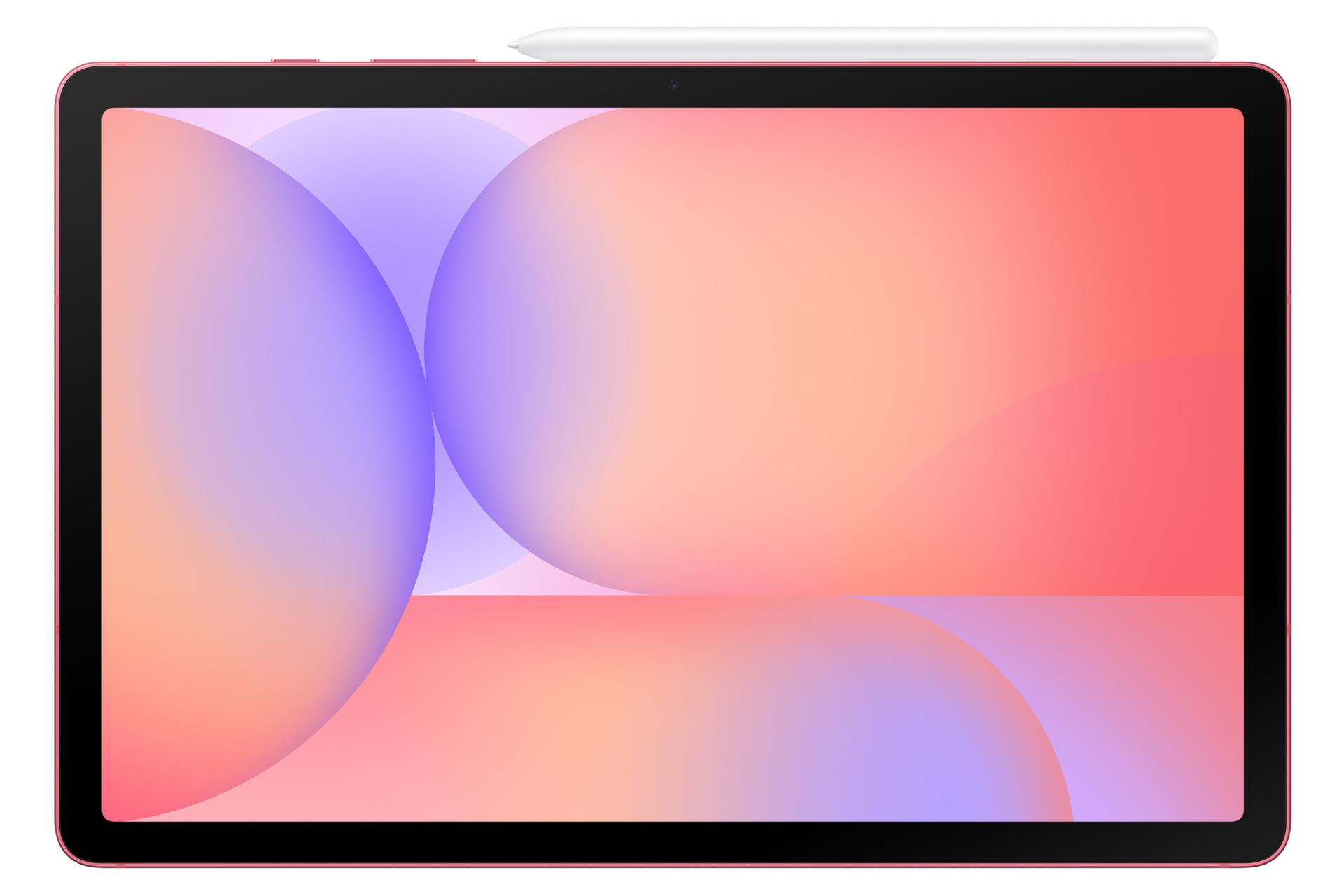 نمای جلوی تبلت گلکسی تب S10 Lite سامسونگ / Samsung Galaxy Tab S10 Lite با نمایش حاشیه‌های نمایشگر و قلم S-Pen