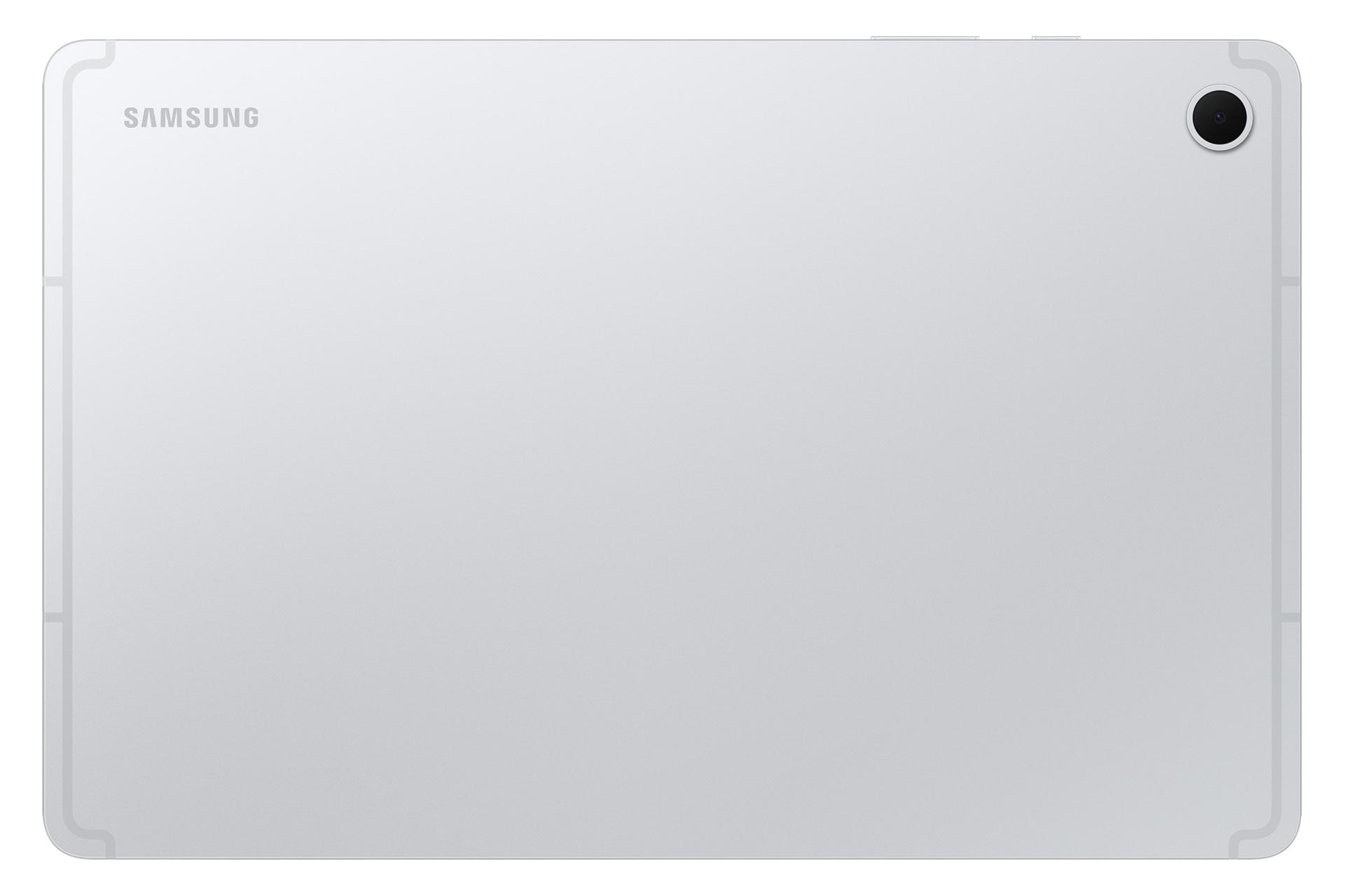 نمای پنل پشت تبلت گلکسی تب S10 Lite سامسونگ / Samsung Galaxy Tab S10 Lite با نمایش دوربین و لوگو رنگ نقره‌ای