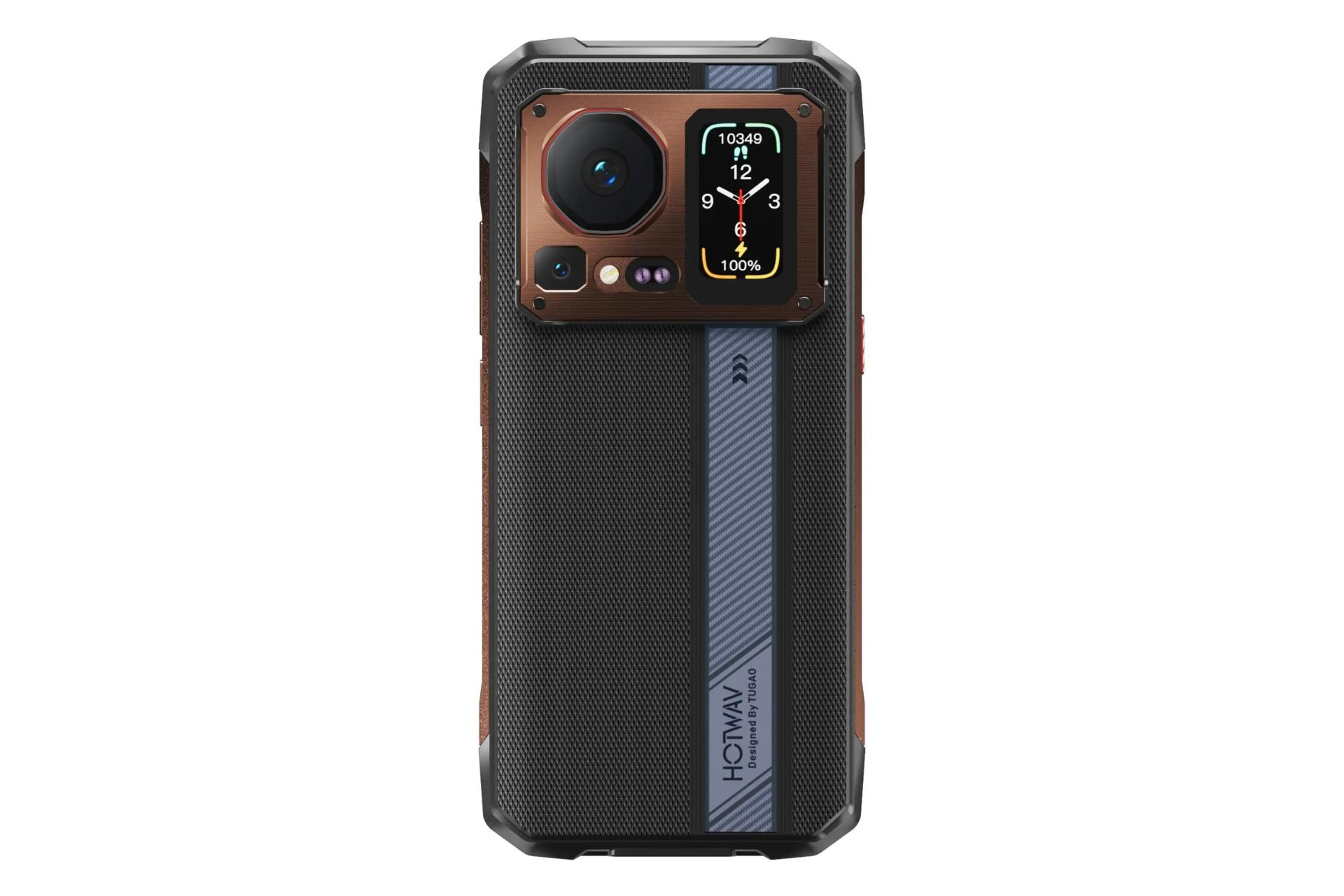 پنل پشت و چینش دوربین گوشی موبایل هات ویو HOTWAV Cyber 16 مشکی و طلایی