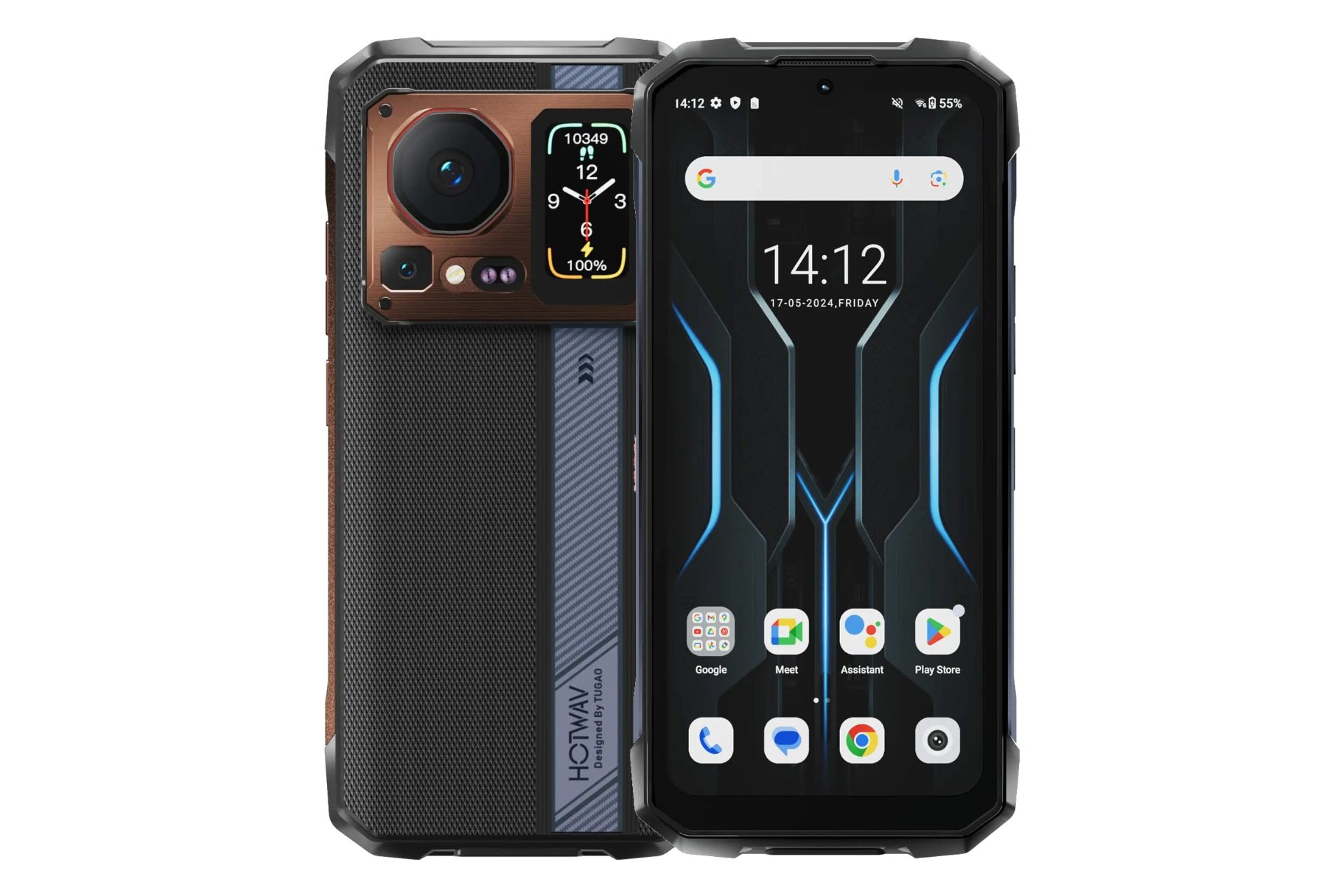 پنل جلو و پشت گوشی موبایل هات ویو HOTWAV Cyber 16 مشکی و طلایی