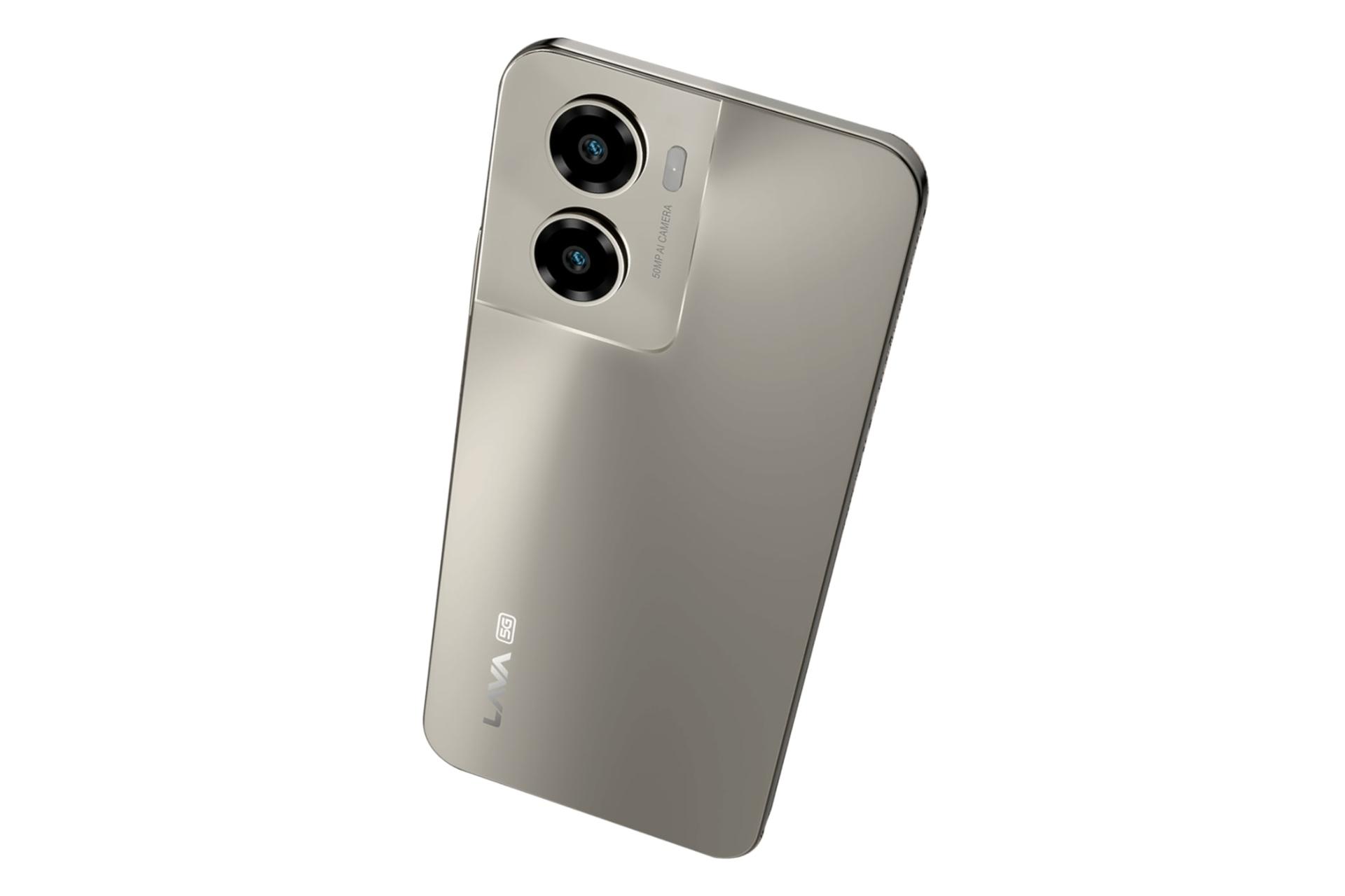 پنل پشت و چینش دوربین گوشی موبایل لاوا Lava Blaze Dragon طلایی روشن