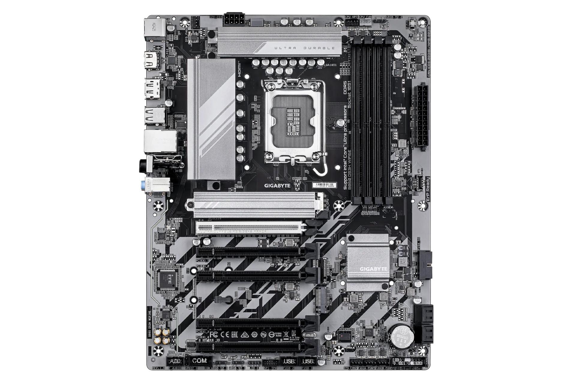 مادربرد گیگابایت B860 DS3H WIFI6E نمای بالا