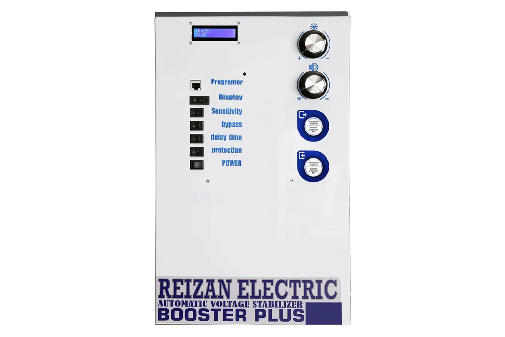 استابلایزر ریزان الکتریک مدل بوستر پلاس 10KVA تیپ B نمای روبرو