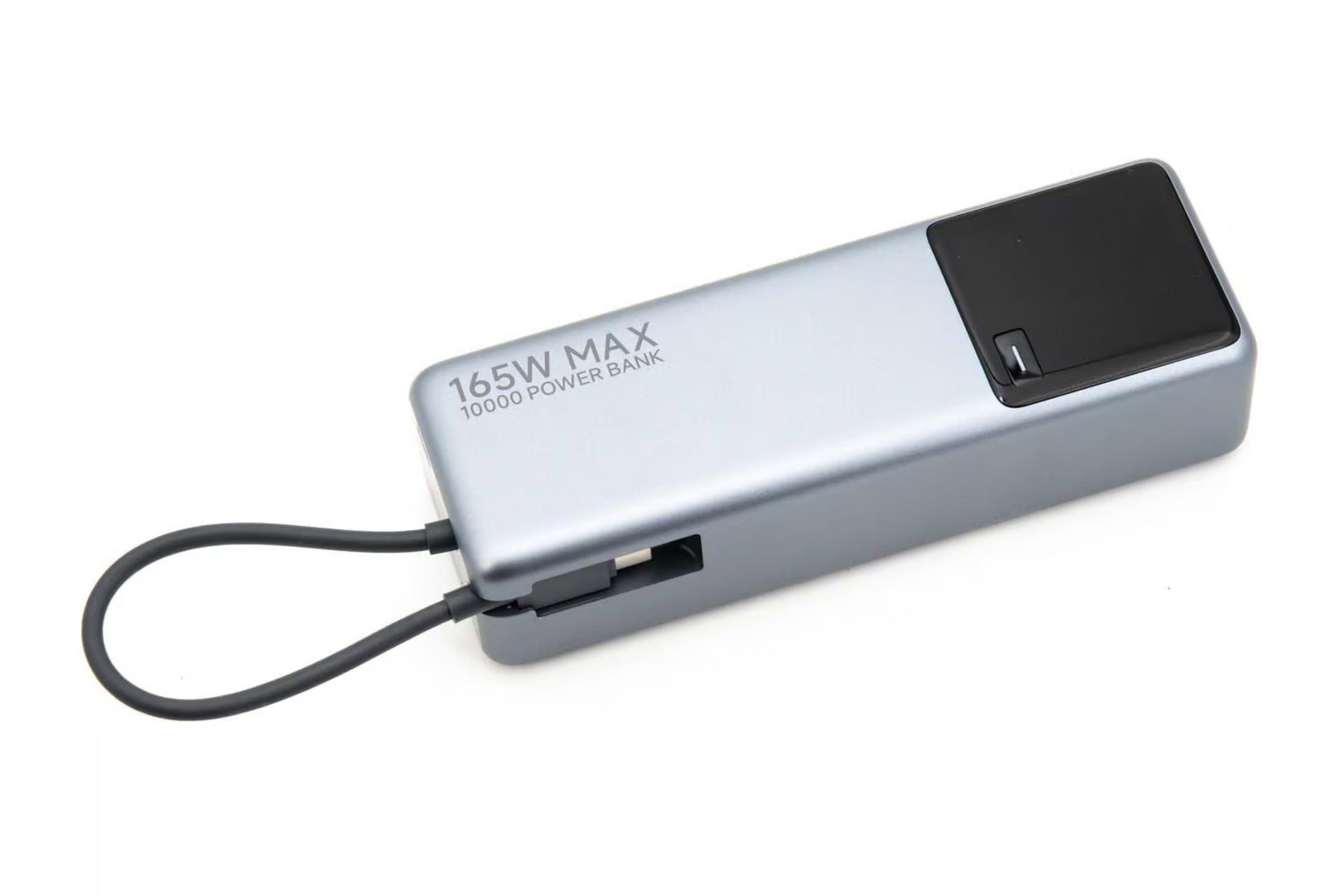 ابعاد و اندازه پاور بانک شیائومی 165W PB1165MI با ظرفیت 10000 میلی‌آمپر ساعت