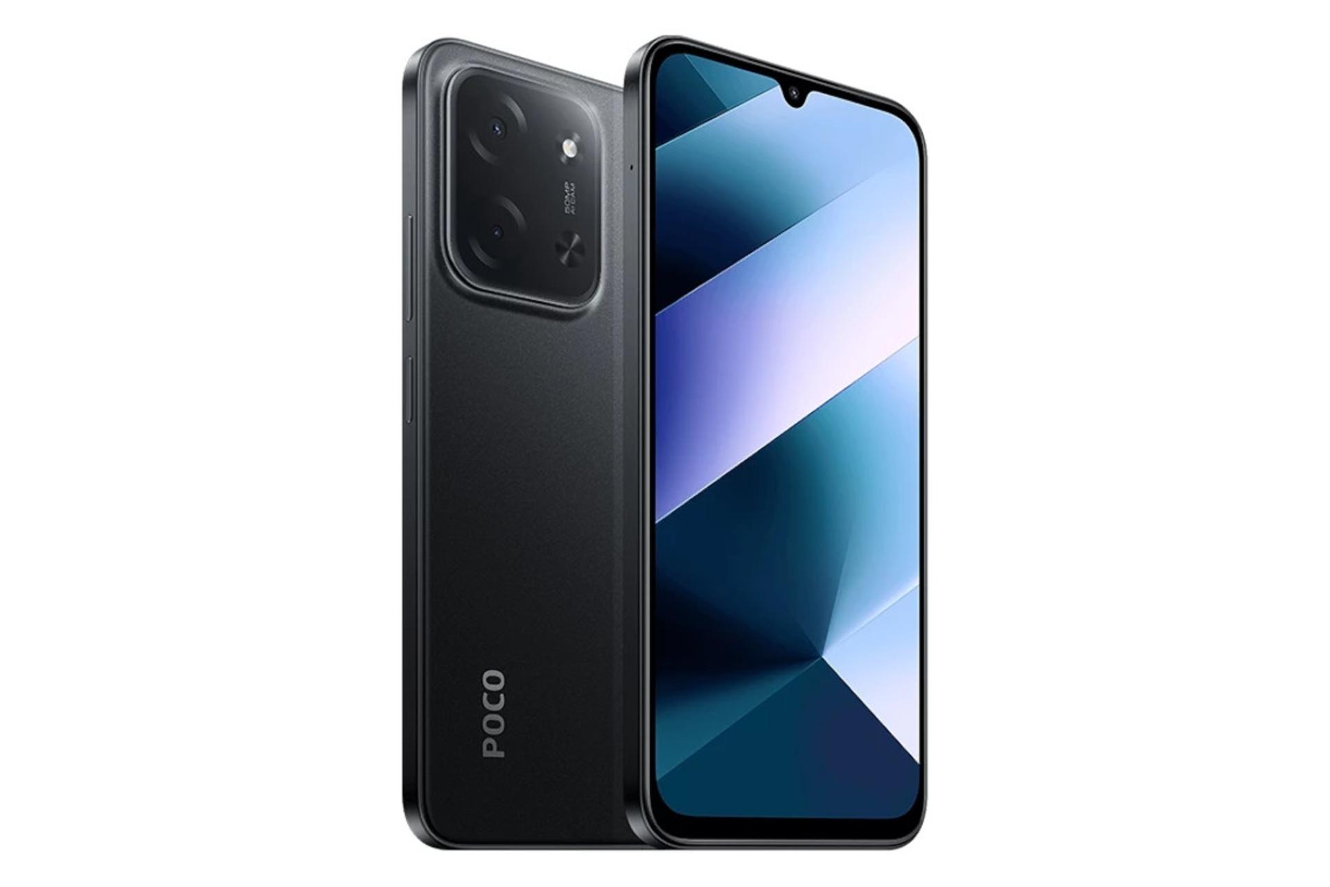 پنل جلو و پشت گوشی موبایل پوکو C85 شیائومی 4G مشکی / Xiaomi Poco C85 4G