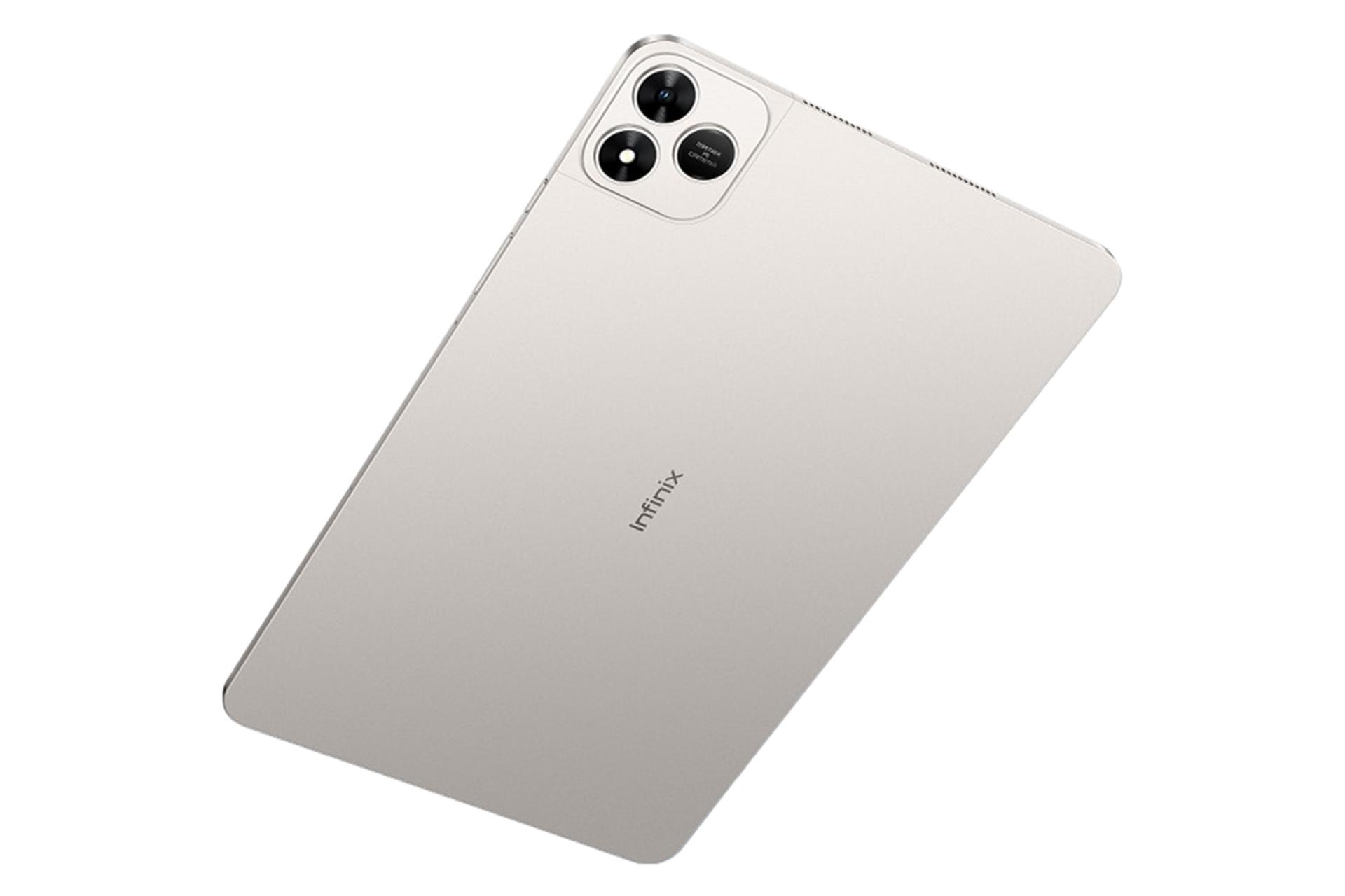 نمای نیمرخ پنل پشت تبلت XPAD 20 پرو اینفینیکس / Infinix XPAD 20 Pro با نمایش حفره‌های اسپیکر رنگ خاکستری