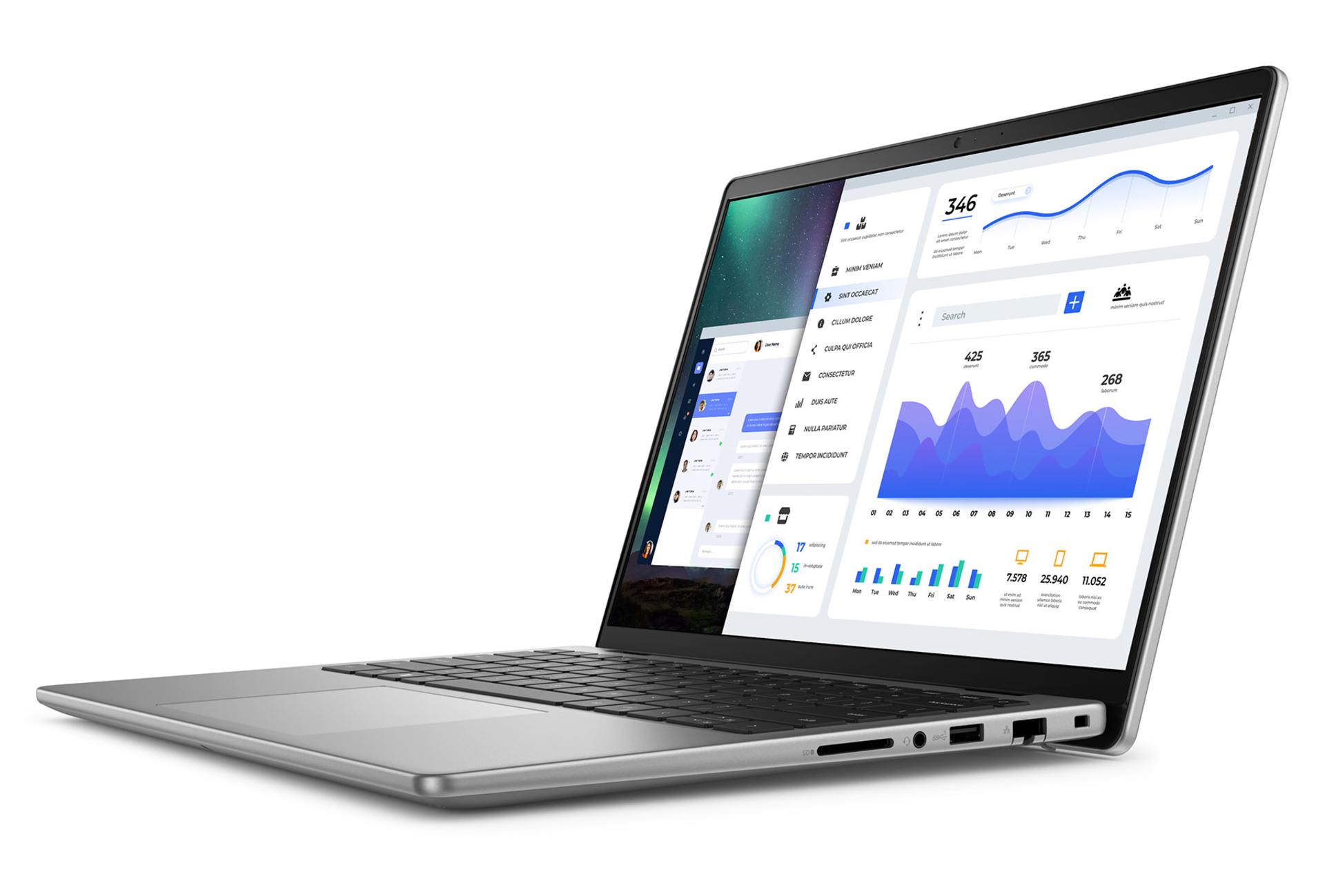 لپ تاپ دل Dell Vostro 3440 نمای جلو و راست