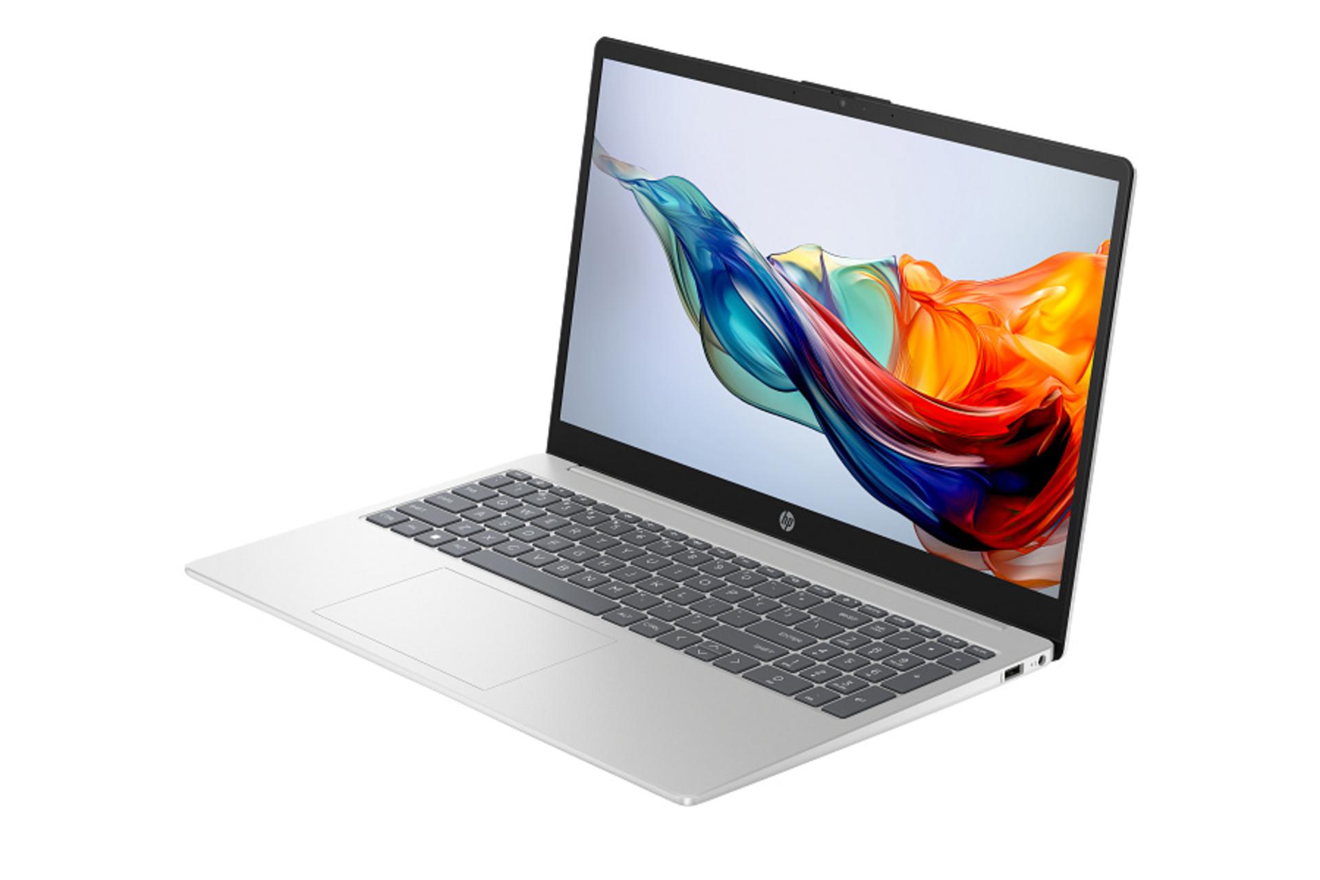 لپ تاپ اچ پی HP 15-fc0171nia نمای جلو و راست