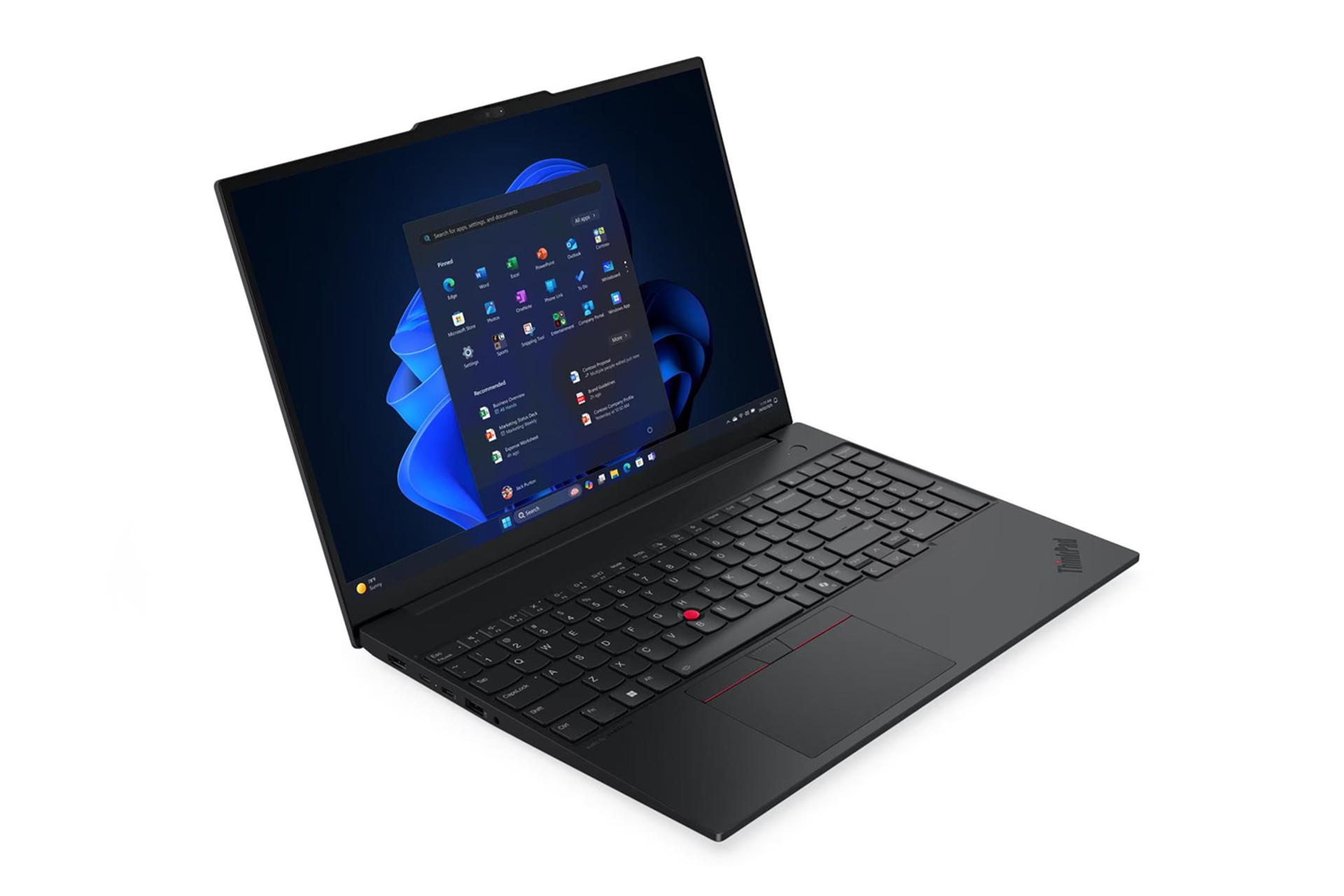 لپ تاپ لنوو Lenovo ThinkPad E16 Gen 3 نمای جلو و چپ