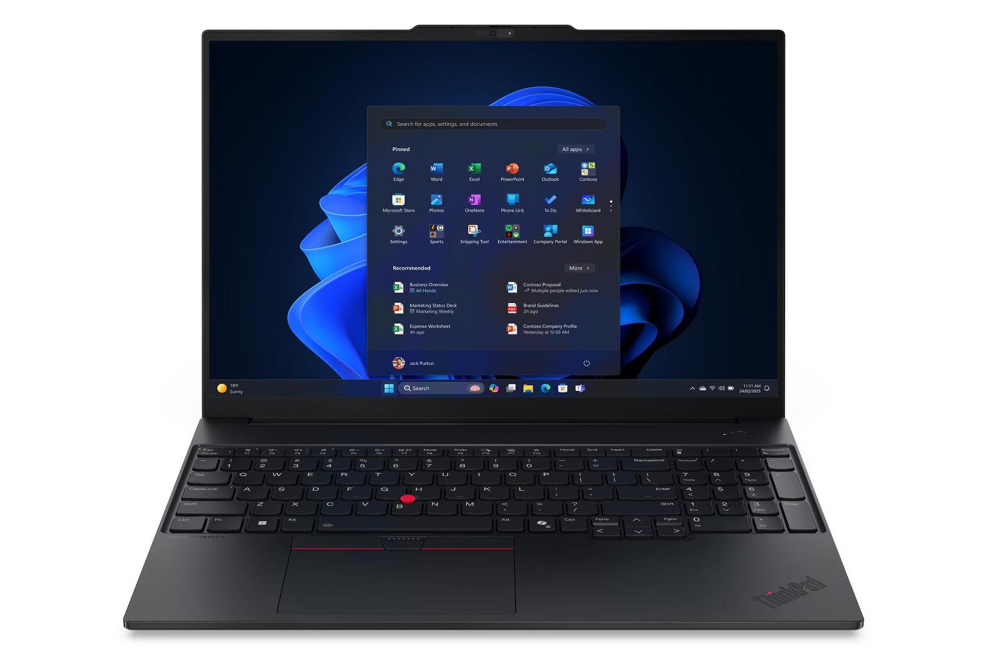 لپ تاپ لنوو Lenovo ThinkPad E16 Gen 3 نمای جلو