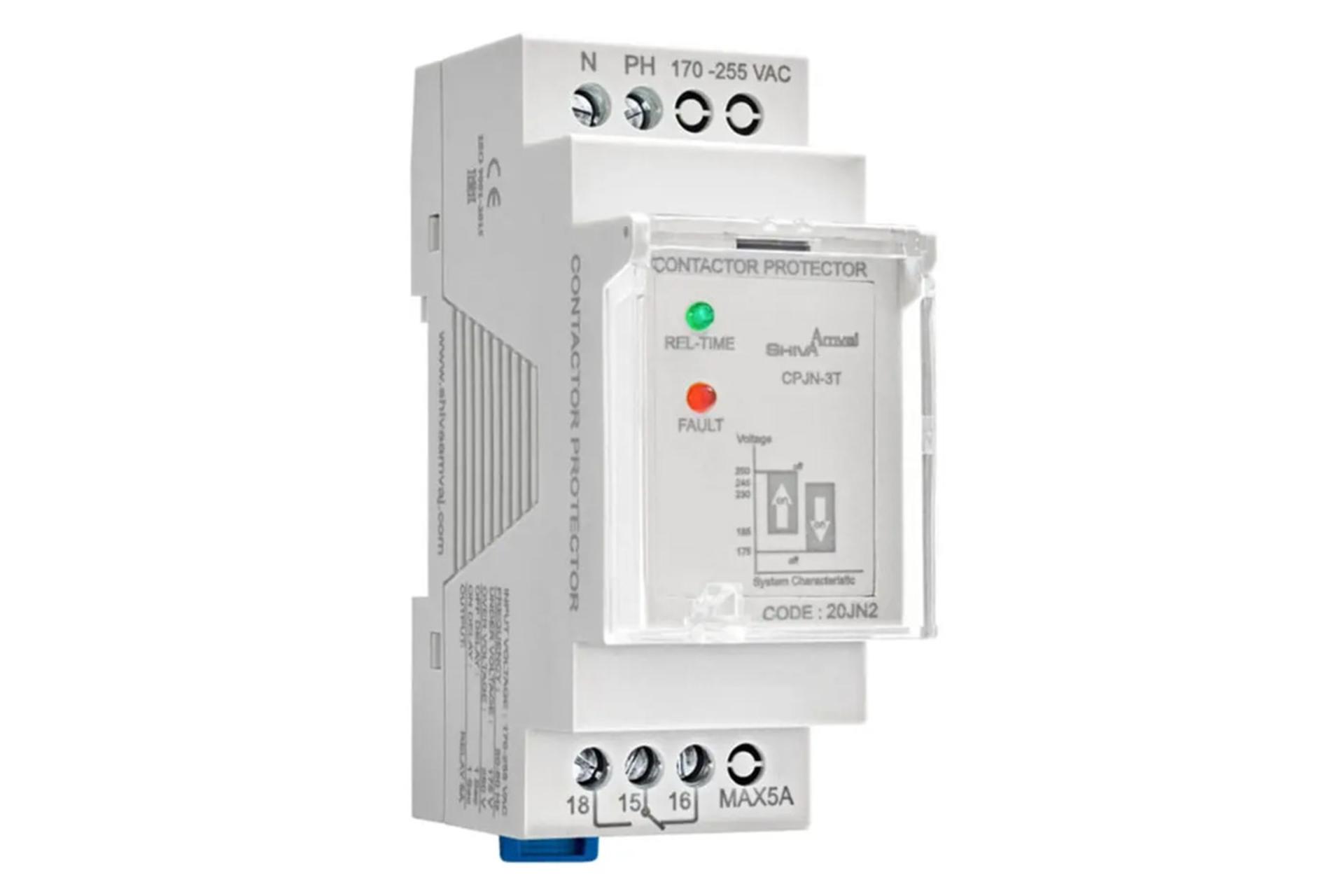 ابعاد و اندازه محافظ ولتاژ شیوا امواج CPJN-T180