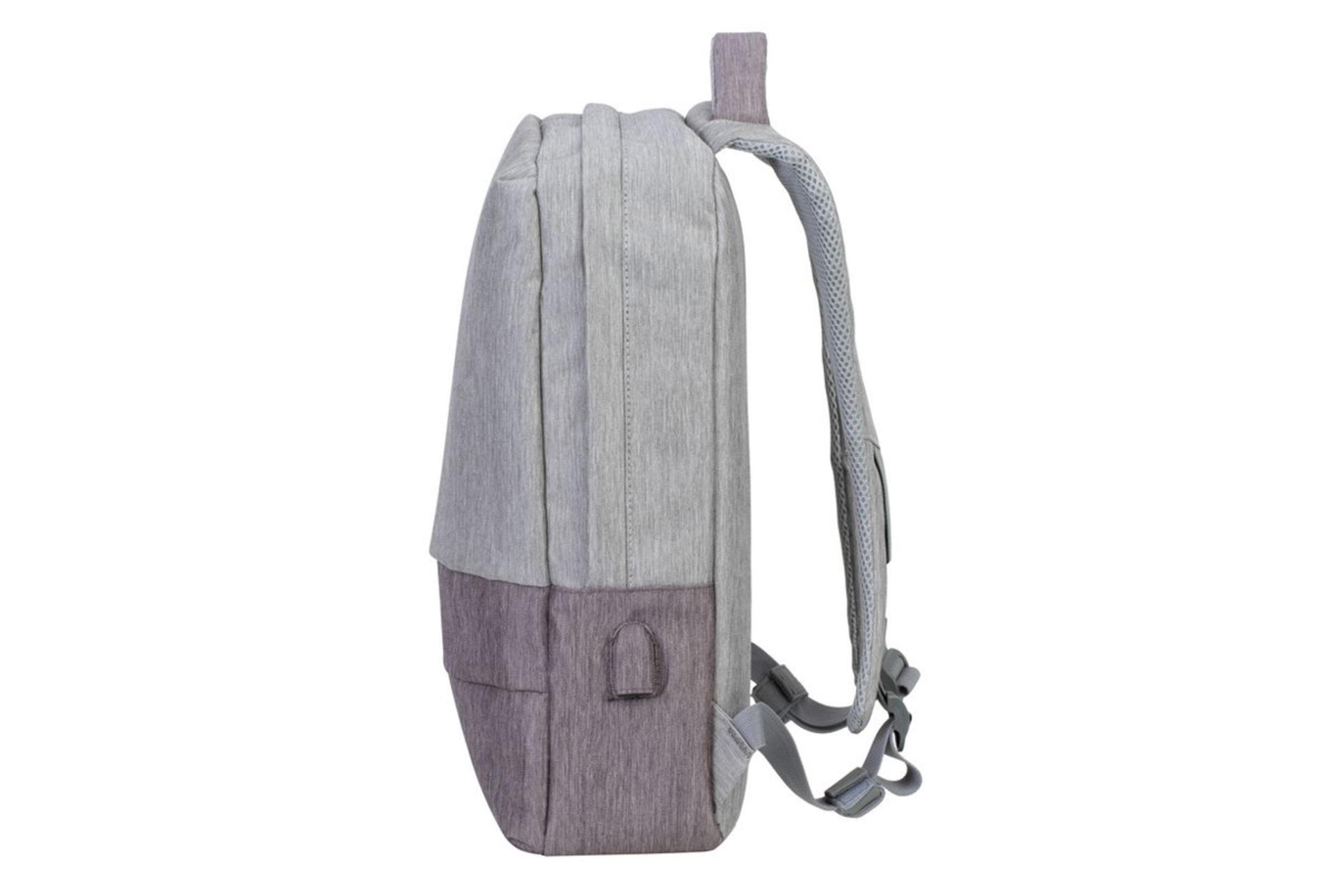 نمای کنار کوله پشتی لپ تاپ ریوا کیس 7562 مناسب 15.6 اینچ