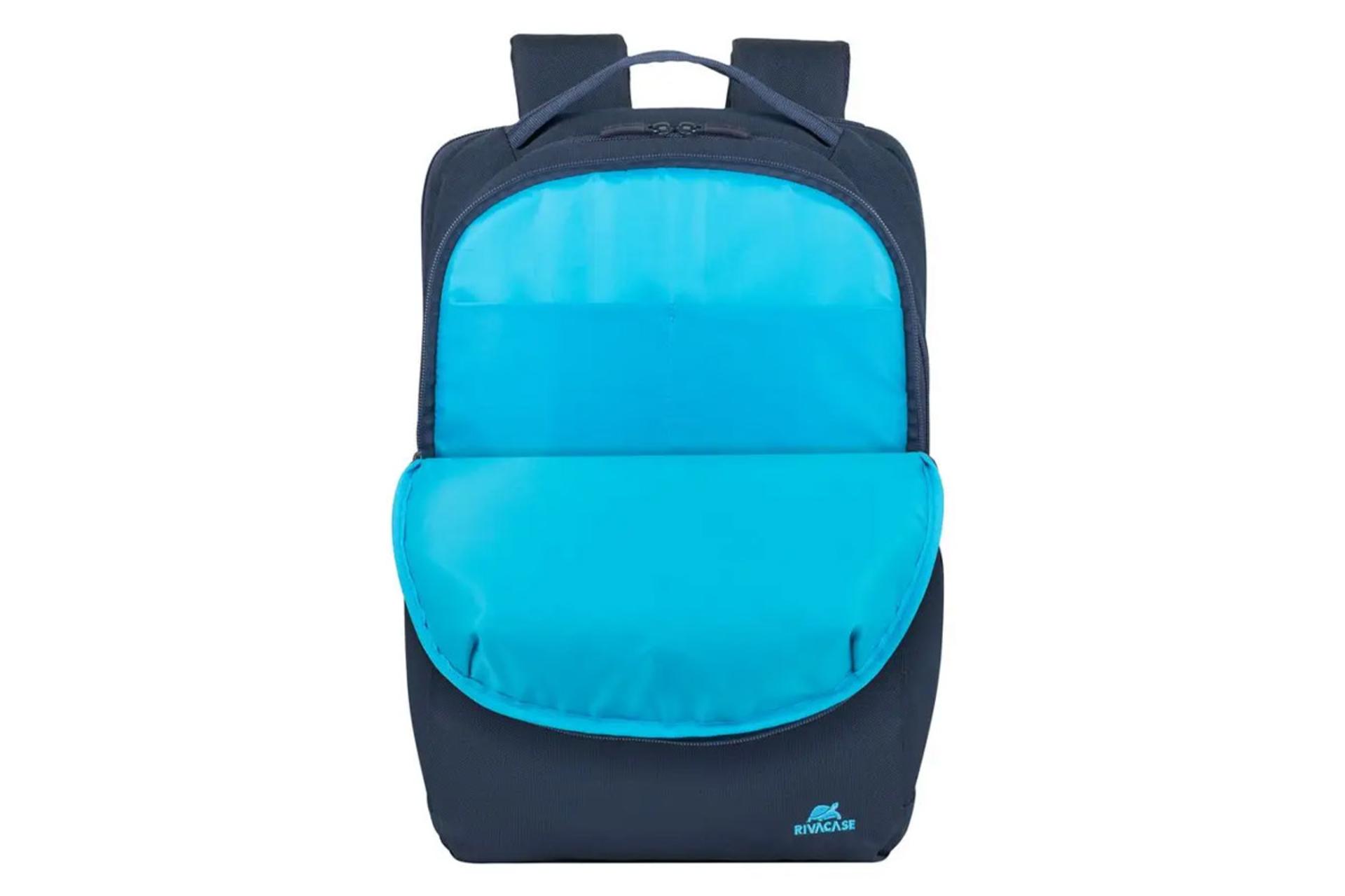 نمای داخل کوله پشتی لپ تاپ ریوا کیس 7764 مناسب 15.6 اینچ