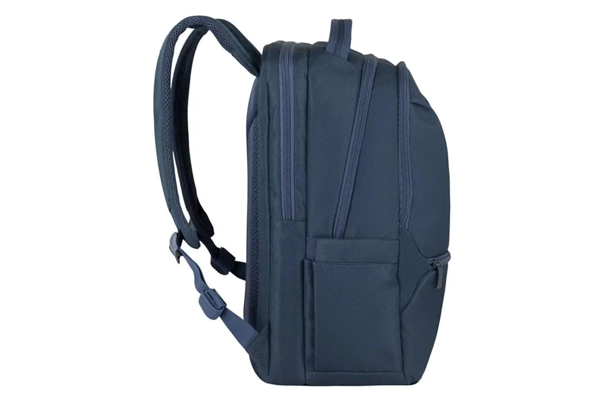 نمای کنار کوله پشتی لپ تاپ ریوا کیس 7764 مناسب 15.6 اینچ