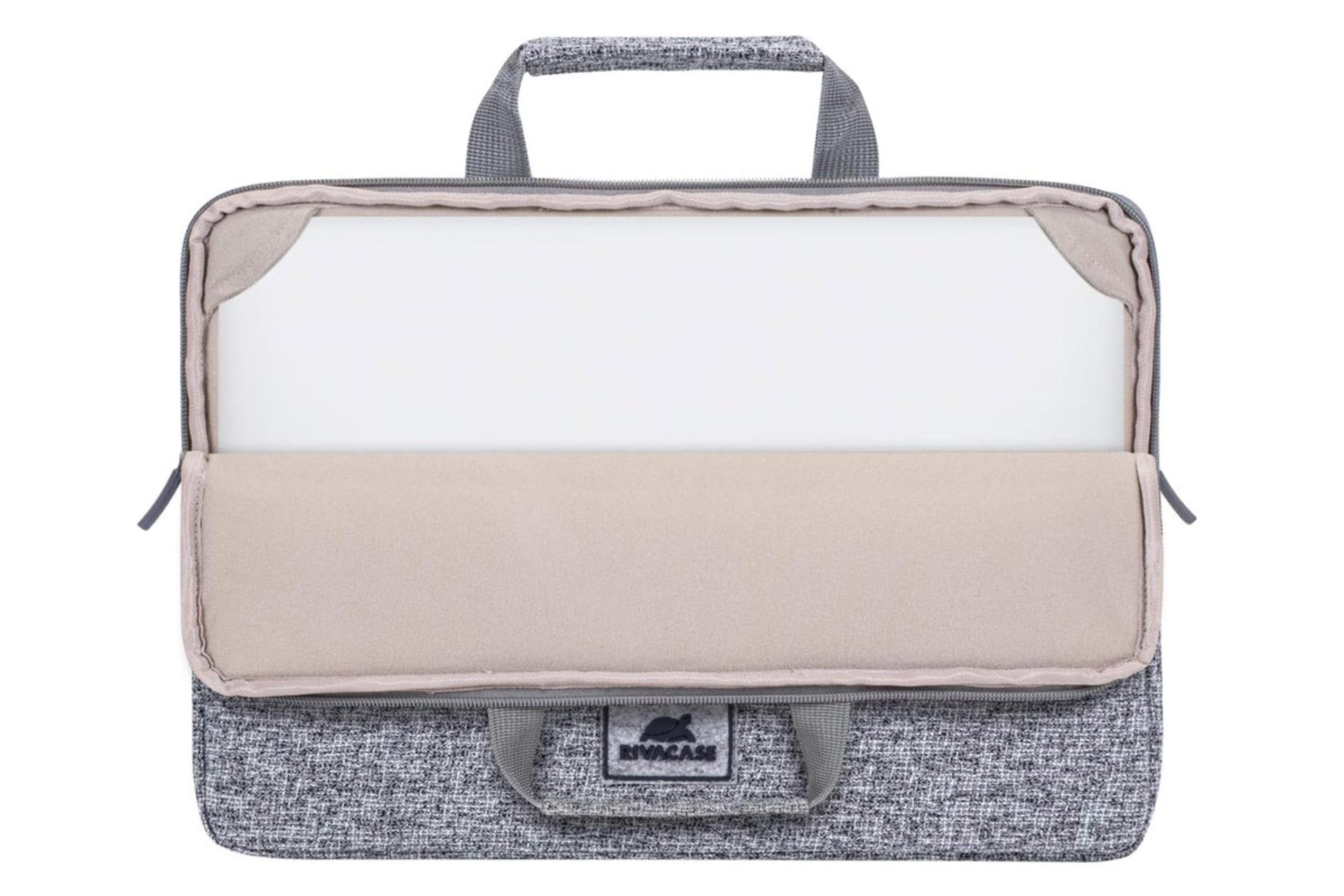 نمای داخل کیف لپ تاپ ریوا کیس 7913 مناسب 14 اینچ