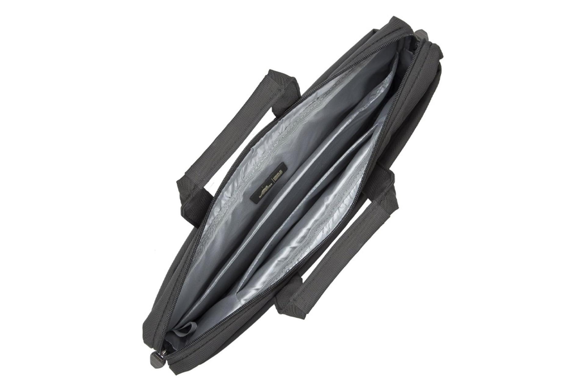 نمای داخل کیف لپ تاپ ریوا کیس 8630 مناسب 15.6 اینچ