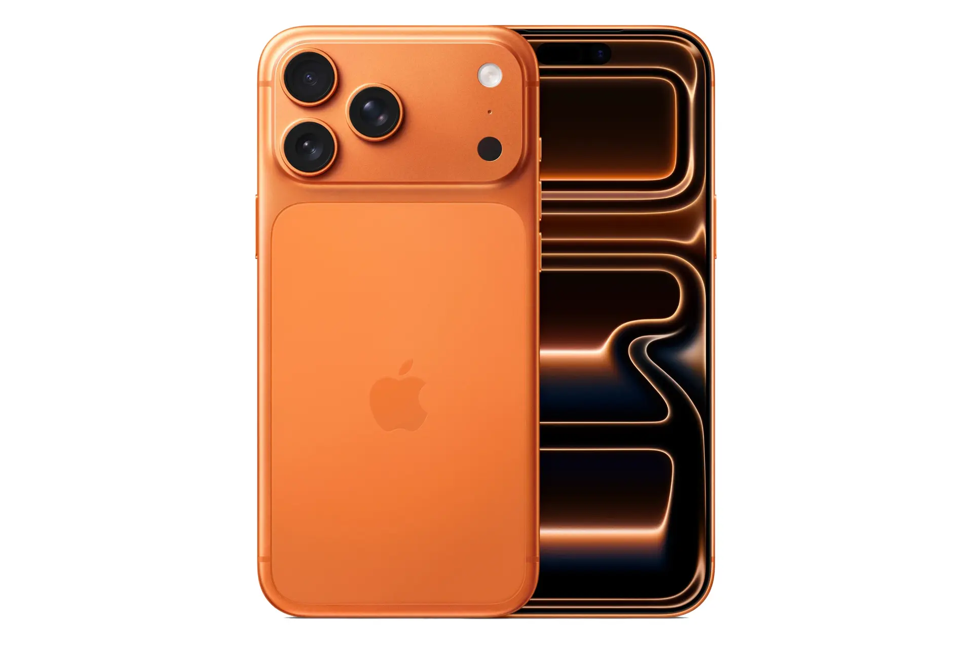 مرجع متخصصين ايران موبايل موبايل اپل آيفون 17 پرو مكس رنگ نارنجي نماي جلو و پشت Apple iPhone 17 Pro Max