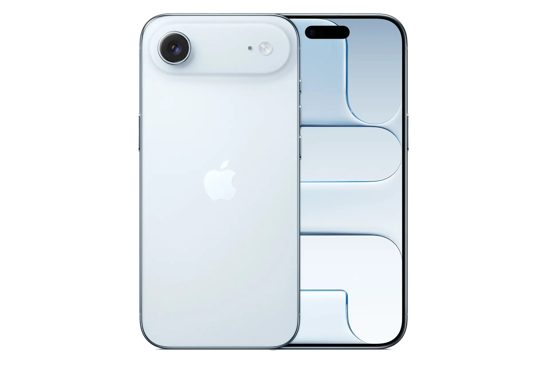 مرجع متخصصين ايران موبايل موبايل اپل آيفون اير رنگ آبي نماي پنل جلو و پشت Apple iPhone Air
