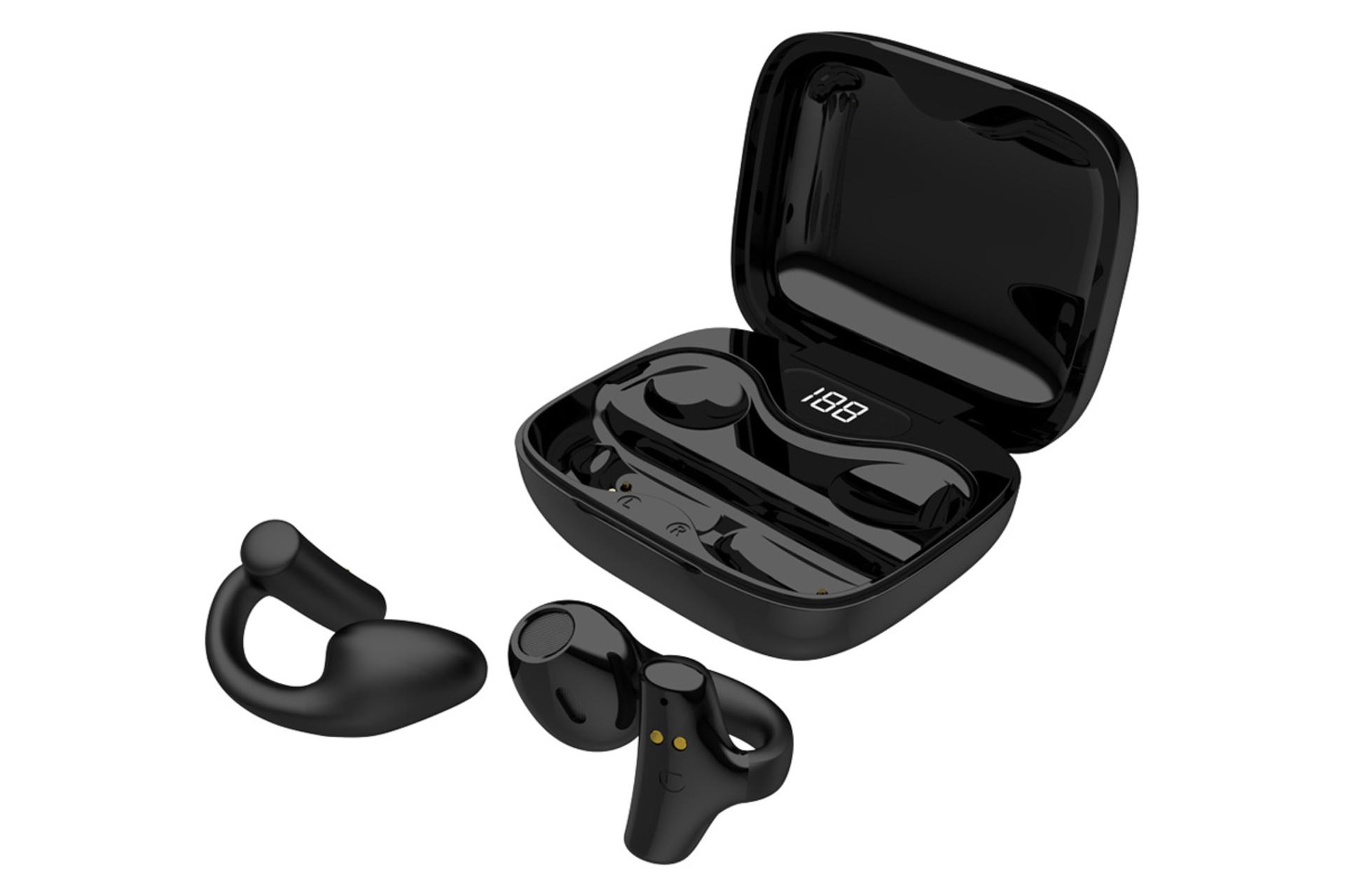 هدفون پرودو Soundtec Snap Clip-On رنگ مشکی