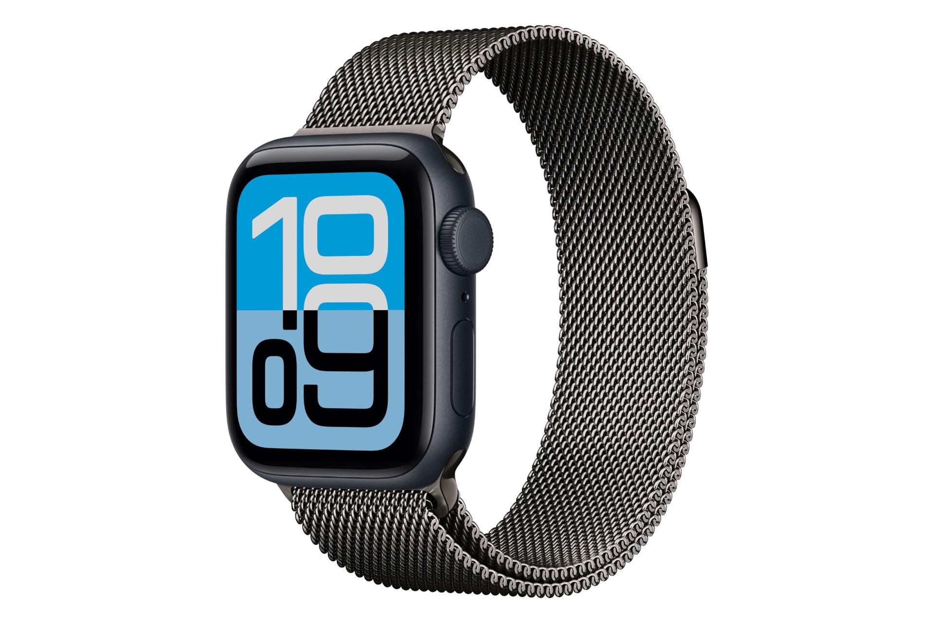 ساعت هوشمند اپل واچ اس ای 3 مدل 40 میلی‌متری سرمه ای تیره با بند مشکی / Apple Watch SE 3 40mm