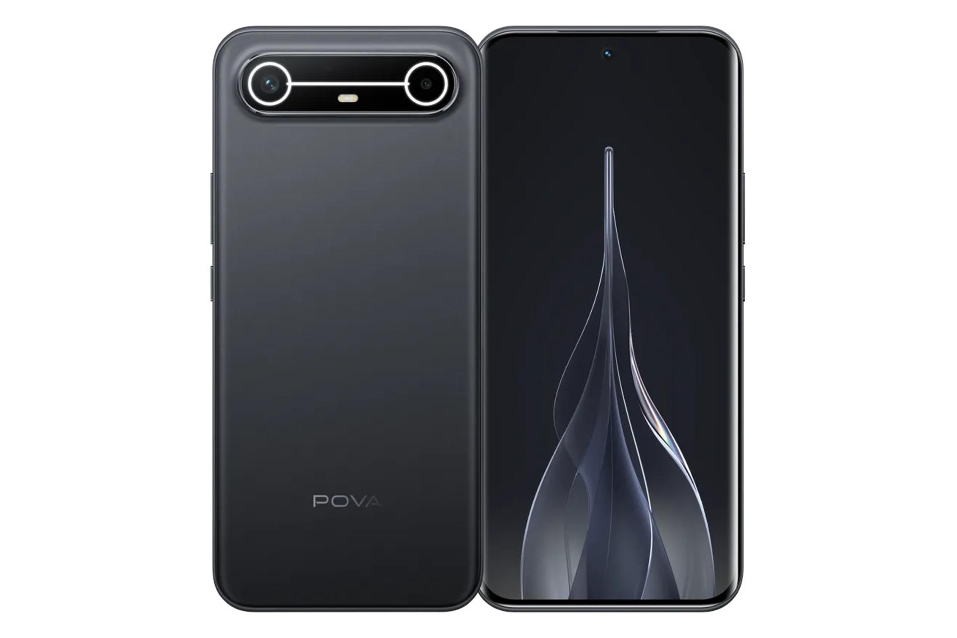 پنل جلو و پشت گوشی موبایل تکنو Tecno Pova Slim مشکی