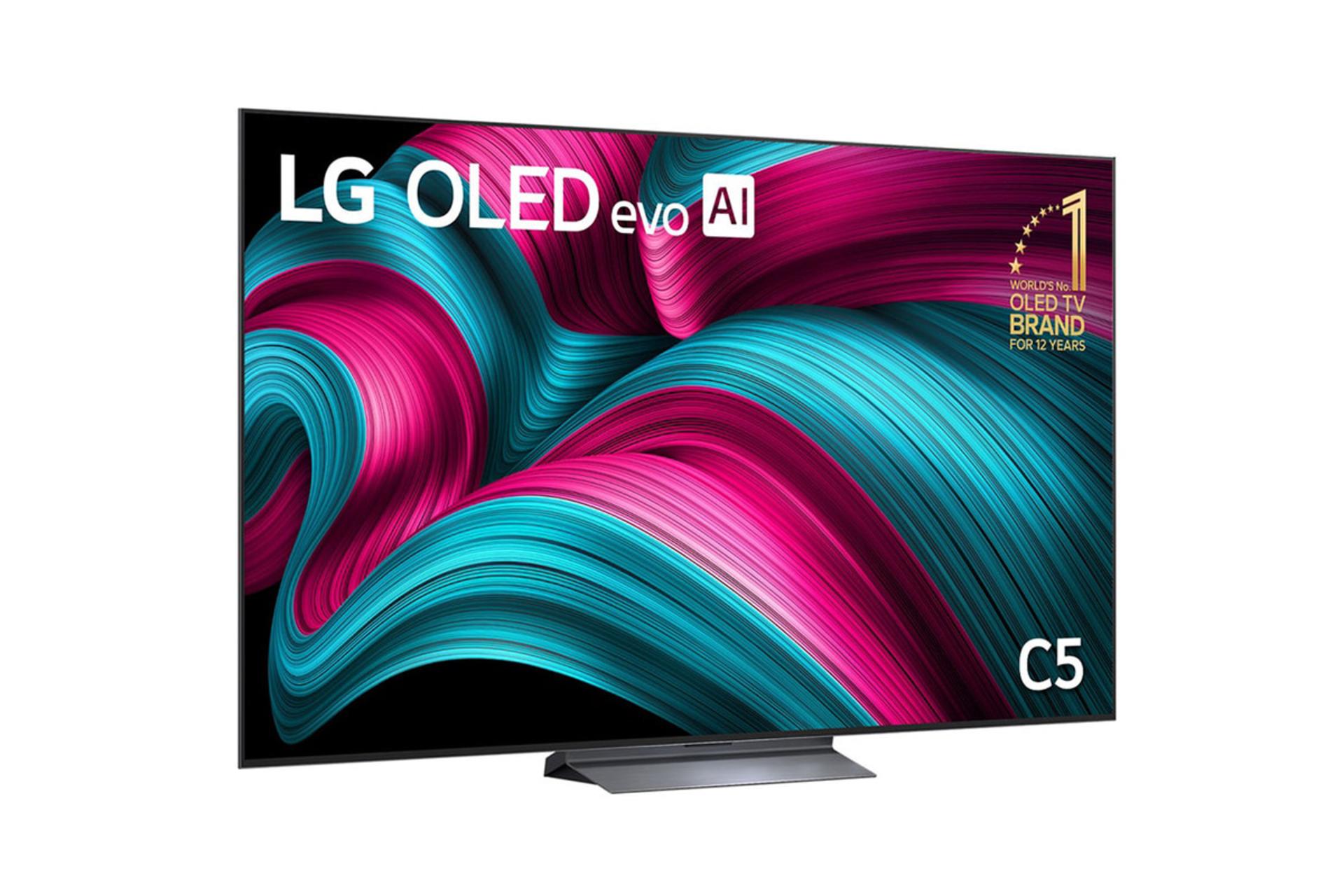 تلویزیون ال جی اولد LG OLED C5 نمای جلو و چپ