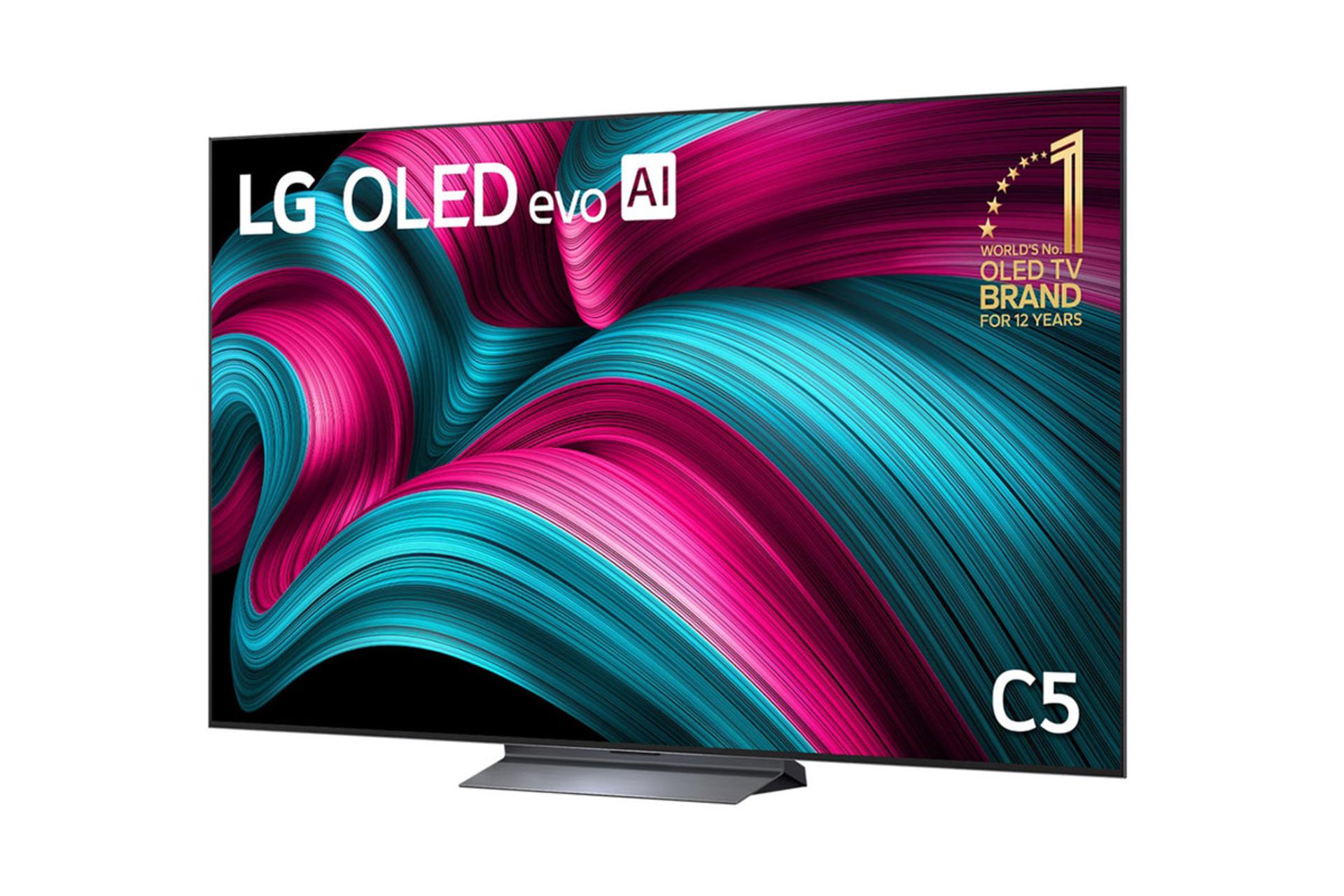 تلویزیون ال جی اولد LG OLED C5 نمای جلو و راست