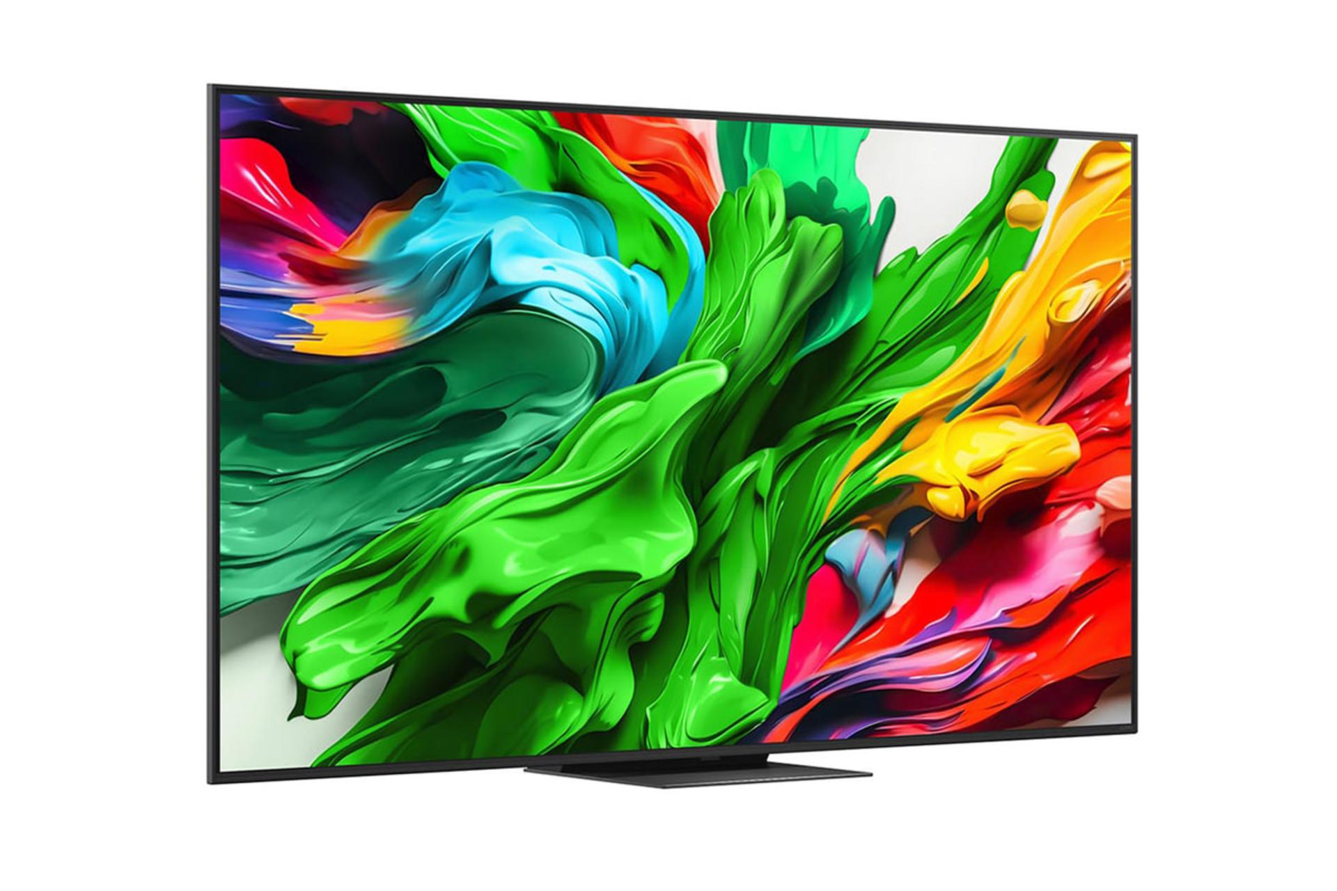 تلویزیون ال جی LG QNED86 2025 نمای جلو و چپ