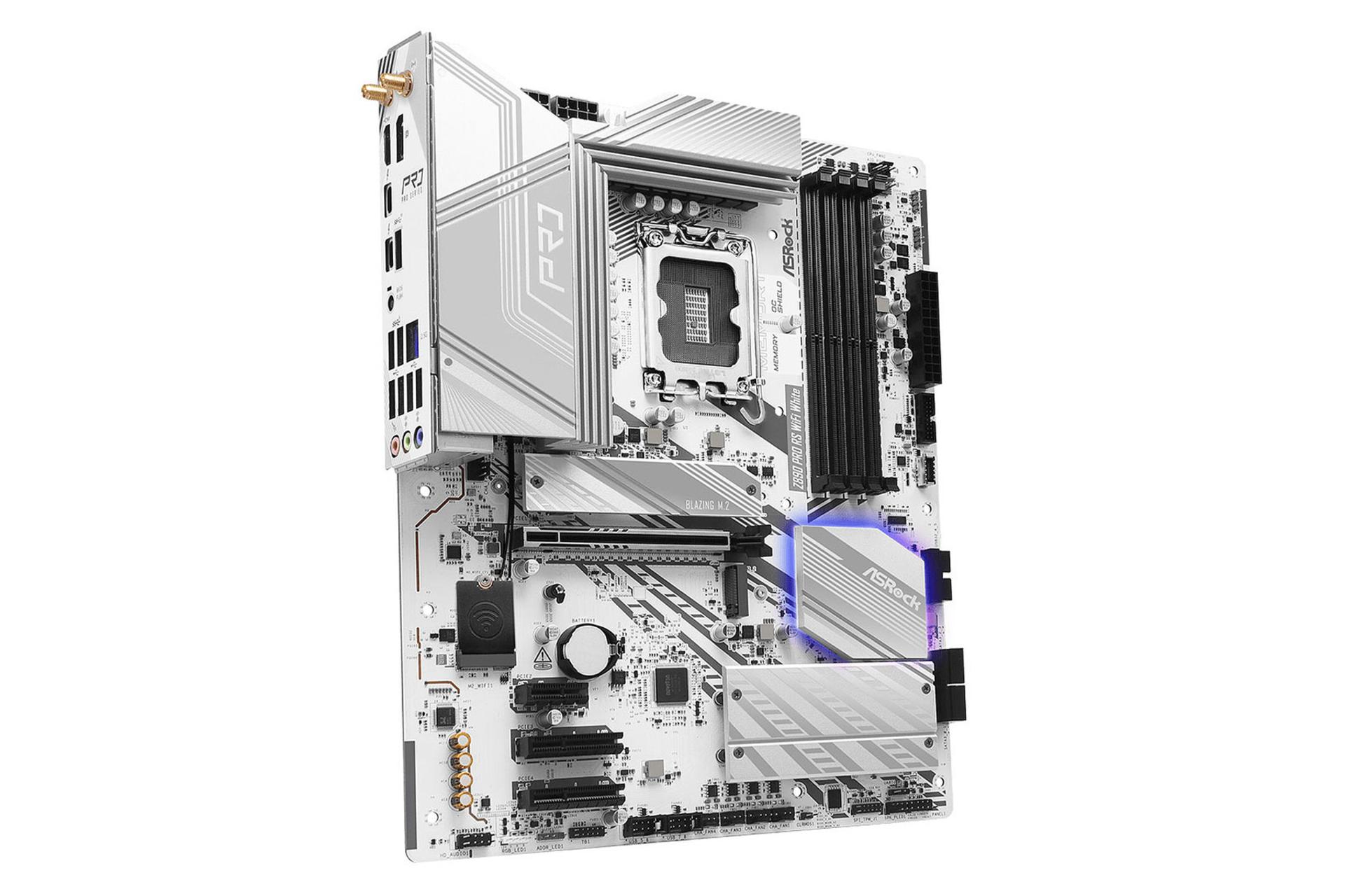 نمای سمت چپ مادربرد ازراک Z890 Pro RS WiFi